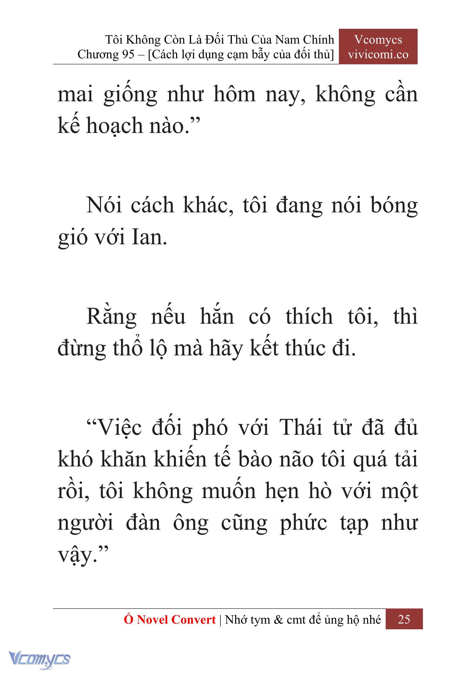 [Novel] Tôi Không Còn Là Đối Thủ Của Nam Chính Chap 95 - Trang 2