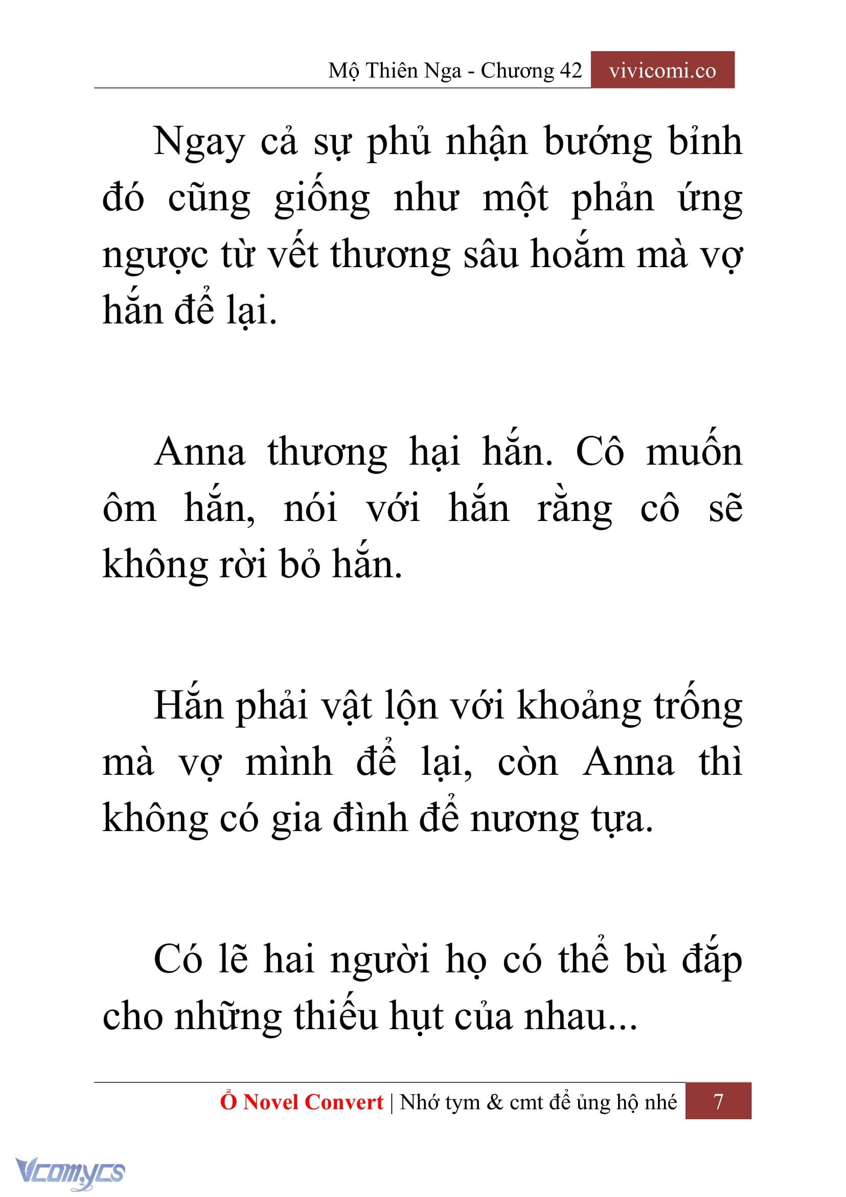 [Novel] Mộ Thiên Nga Chap 42 - Trang 2