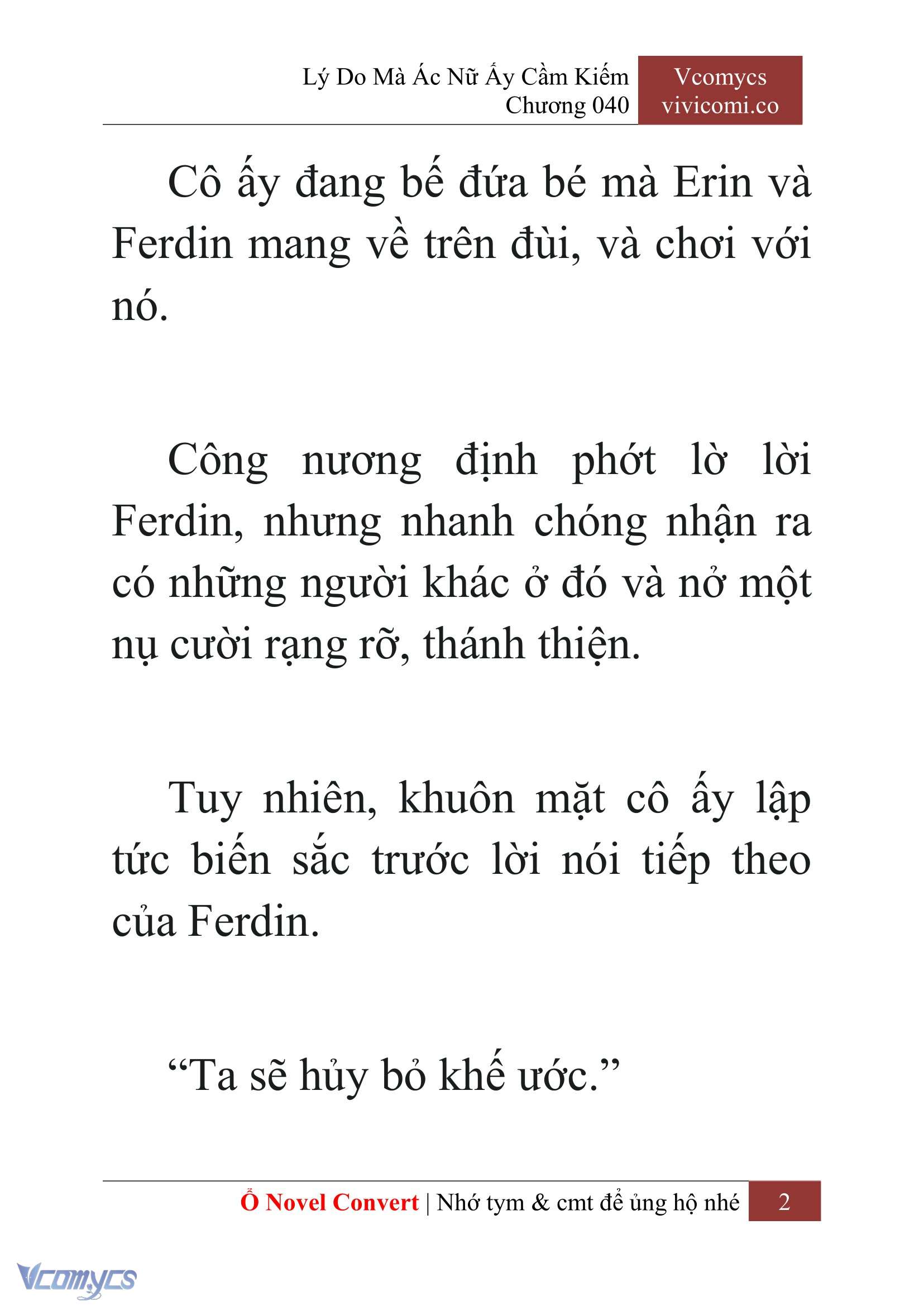 [Novel] Lý Do Mà Ác Nữ Ấy Cầm Kiếm Chap 40 - Trang 2