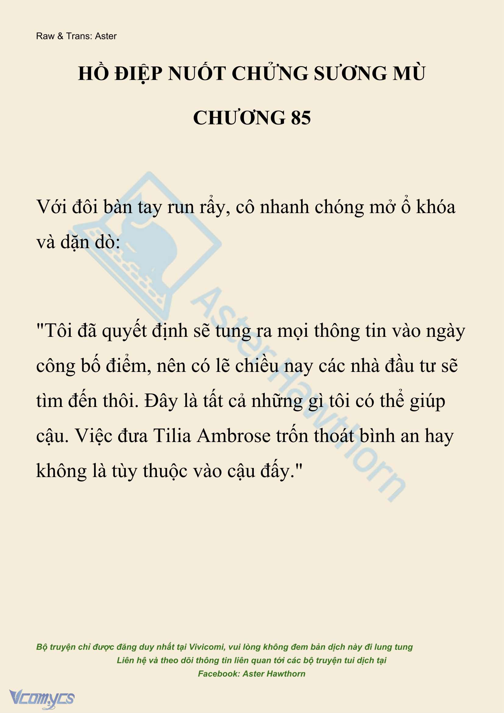 [NOVEL] Hồ Điệp Nuốt Chửng Sương Mù Chap 85 - Trang 2