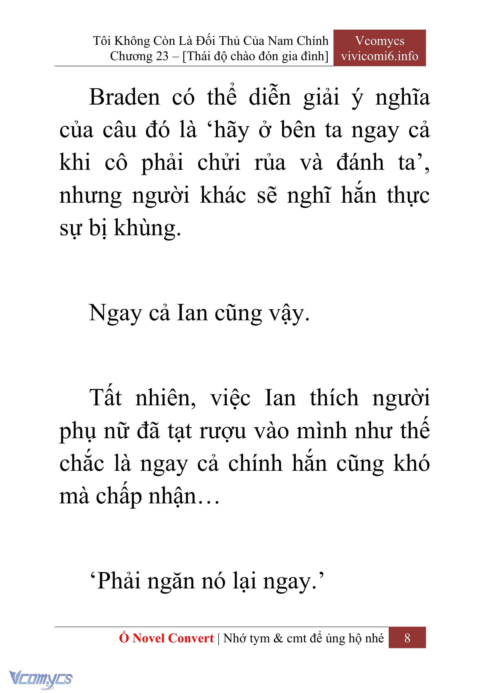 [Novel] Tôi Không Còn Là Đối Thủ Của Nam Chính Chap 23 - Trang 2