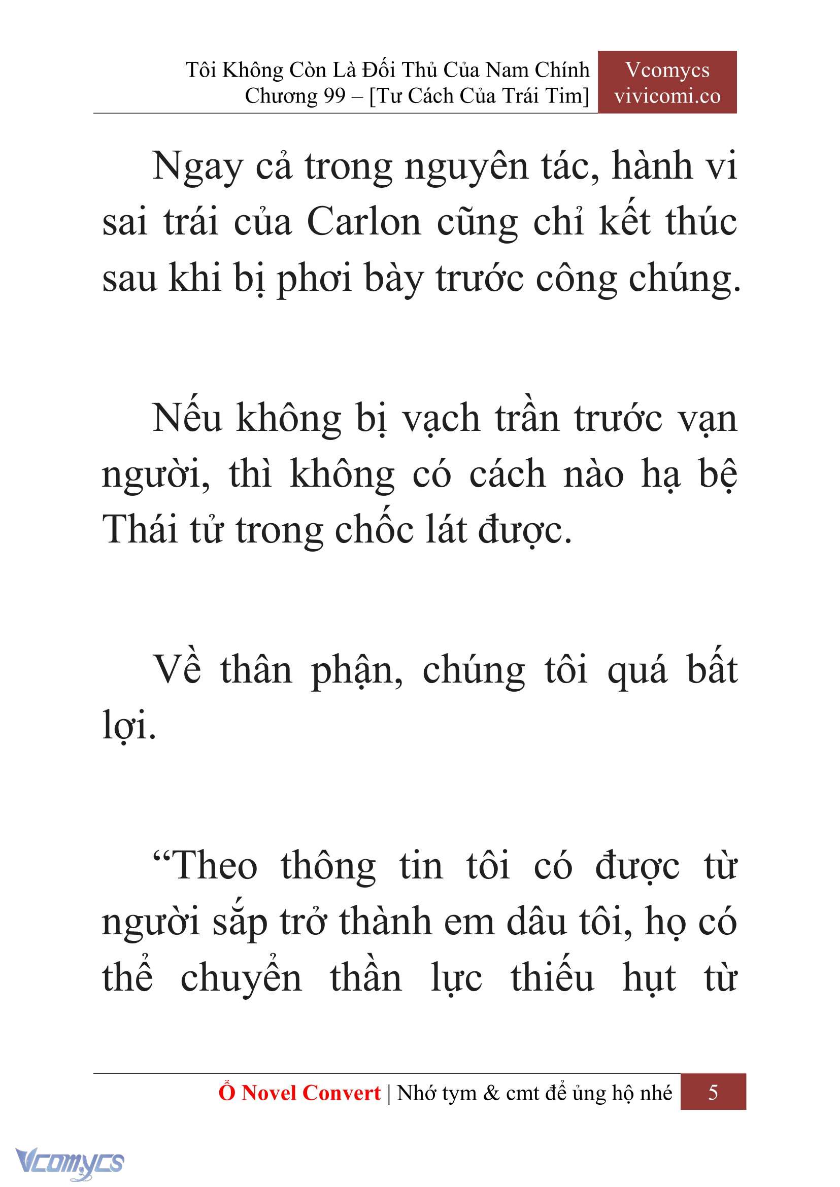 [Novel] Tôi Không Còn Là Đối Thủ Của Nam Chính Chap 99 - Trang 2