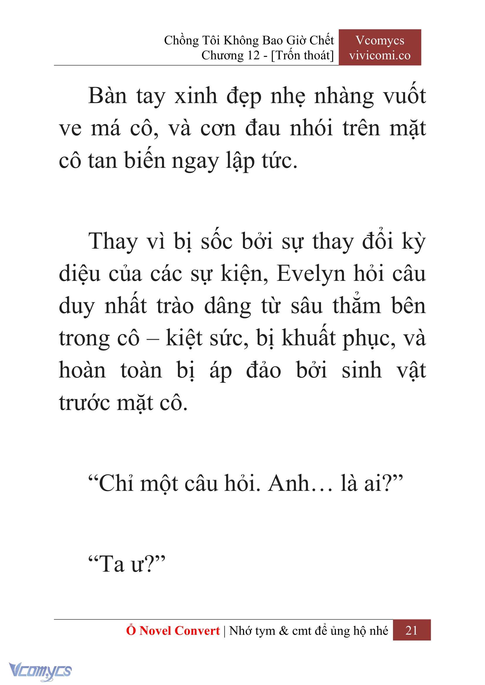 [Novel] Chồng Tôi Không Bao Giờ Chết Chap 12 - Trang 2