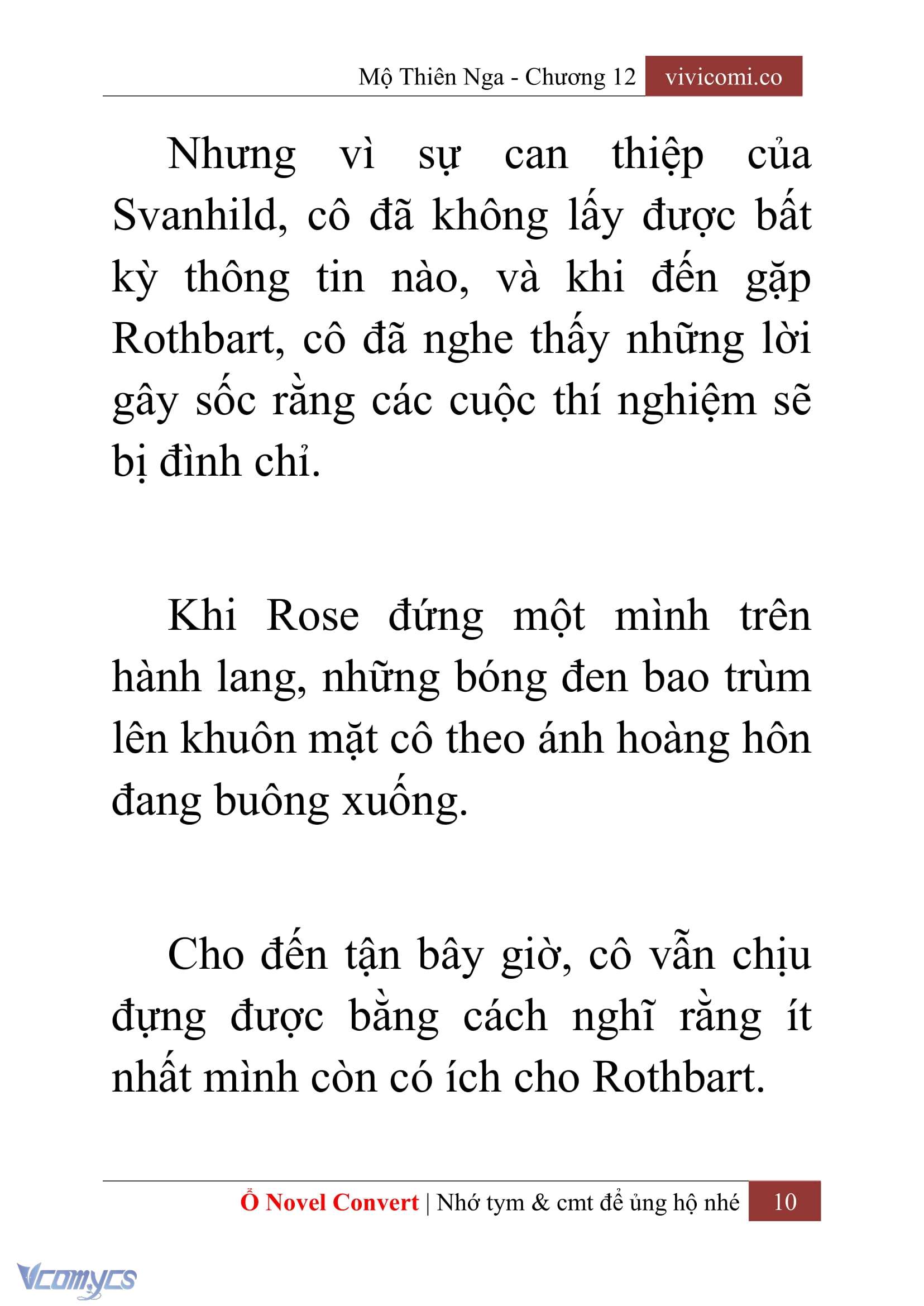 [Novel] Mộ Thiên Nga Chap 12 - Next Chap 13