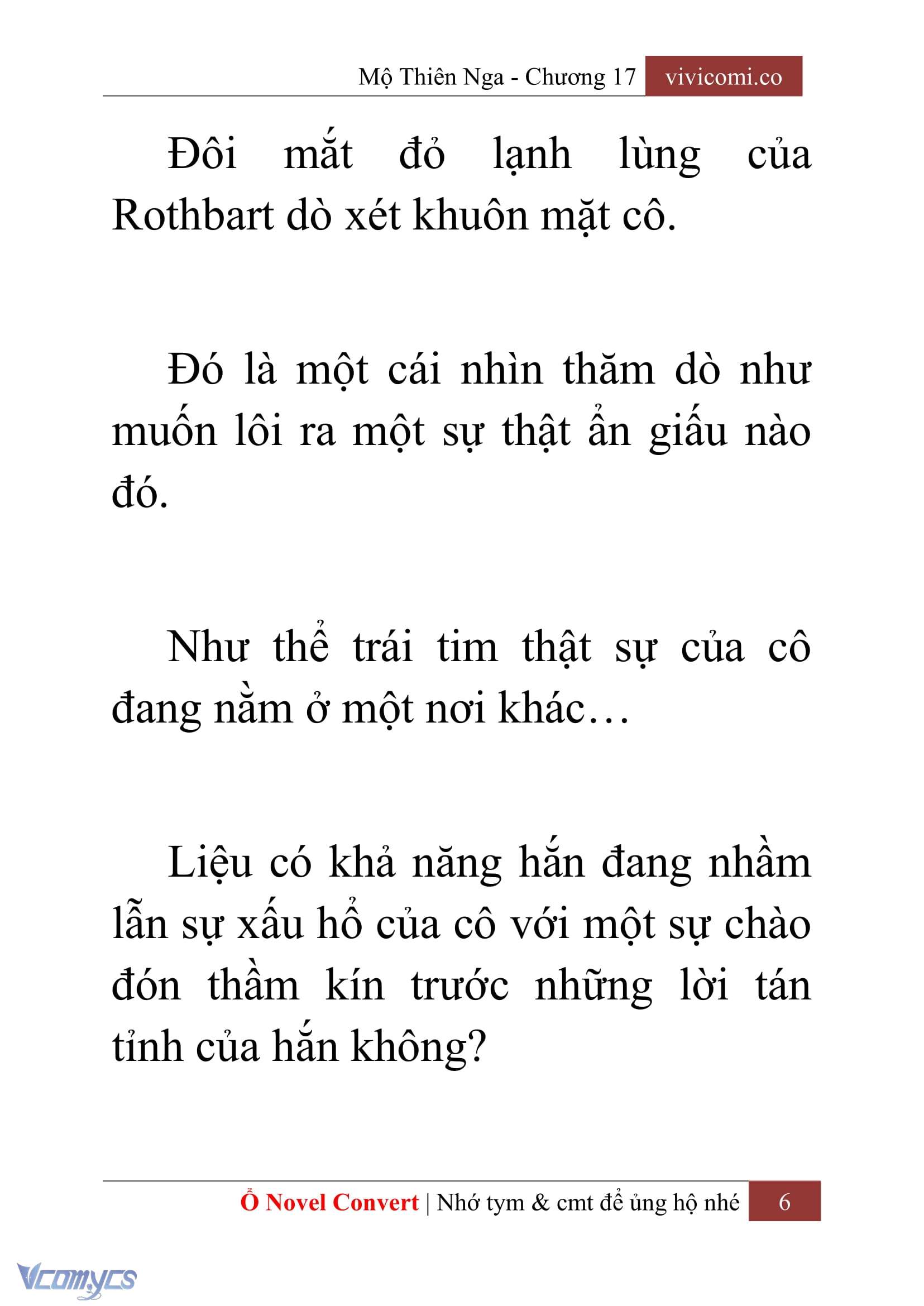 [Novel] Mộ Thiên Nga Chap 17 - Trang 2