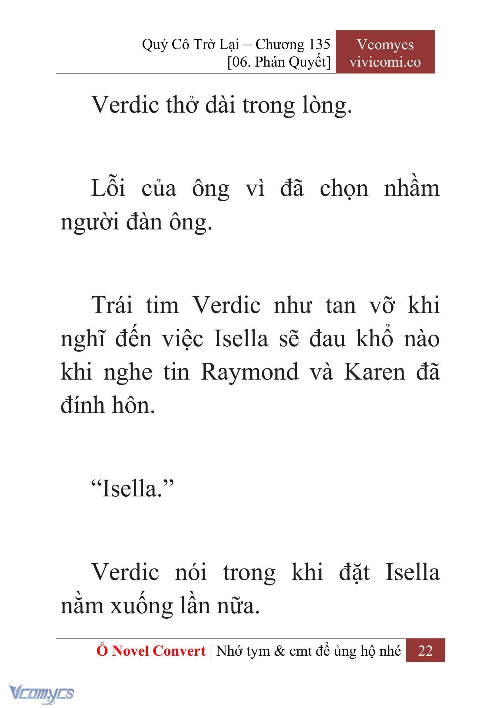 [Novel] Quý Cô Trở Lại Chap 135 - Next 