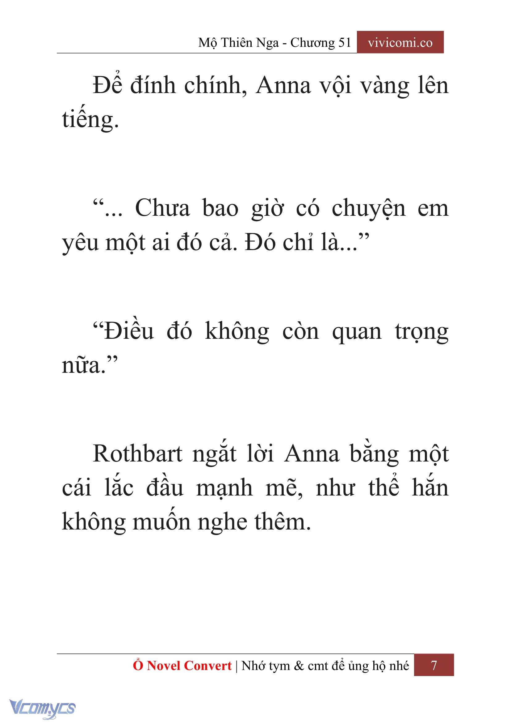 [Novel] Mộ Thiên Nga Chap 51 - Next Chap 52