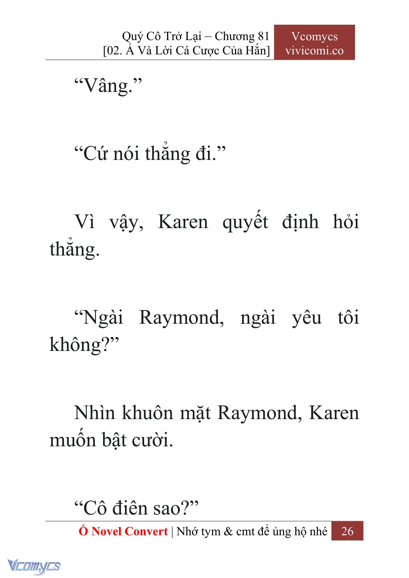 [Novel] Quý Cô Trở Lại Chap 81 - Trang 2