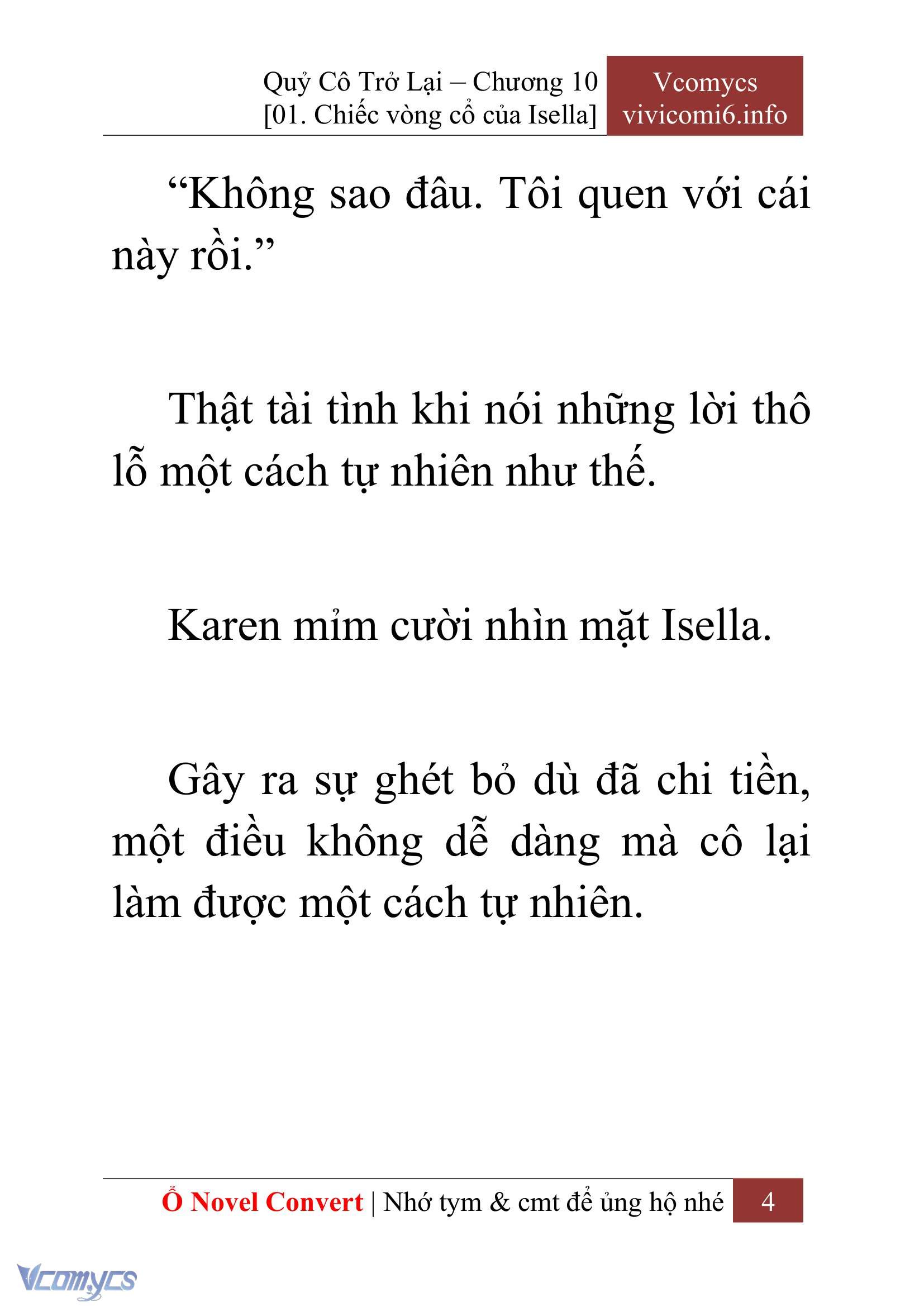 [Novel] Quý Cô Trở Lại Chap 10 - Trang 2