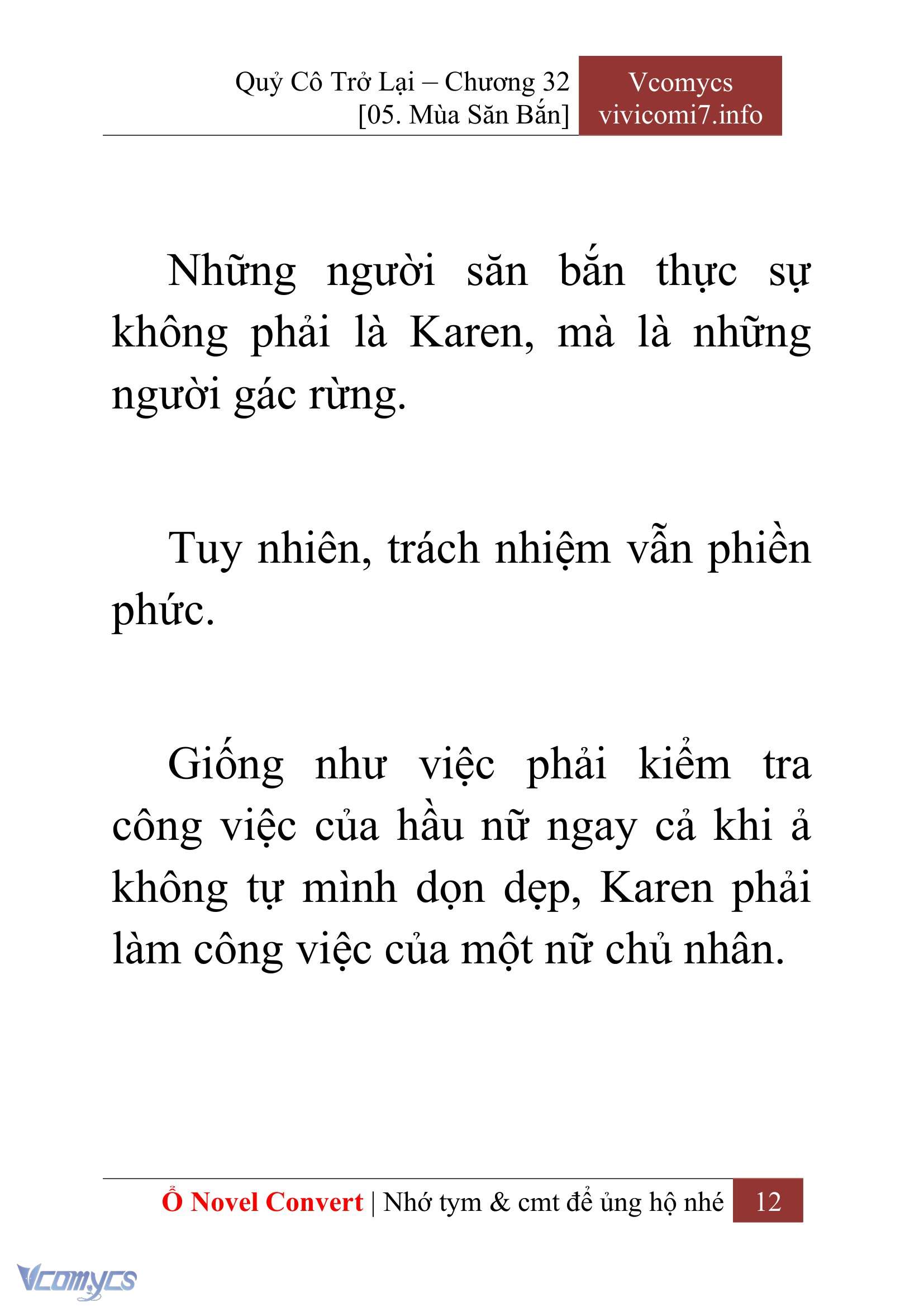 [Novel] Quý Cô Trở Lại Chap 32 - Next Chap 33