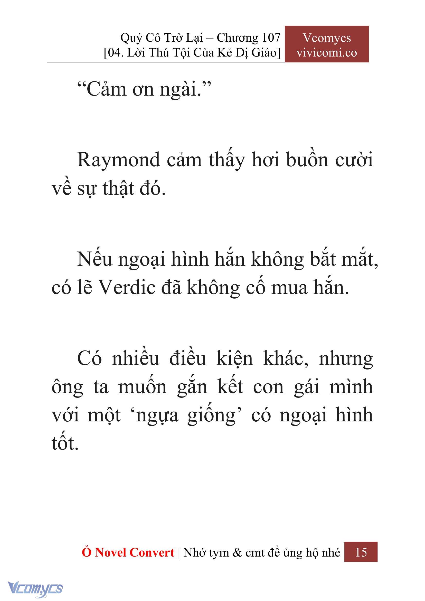 [Novel] Quý Cô Trở Lại Chap 107 - Trang 2