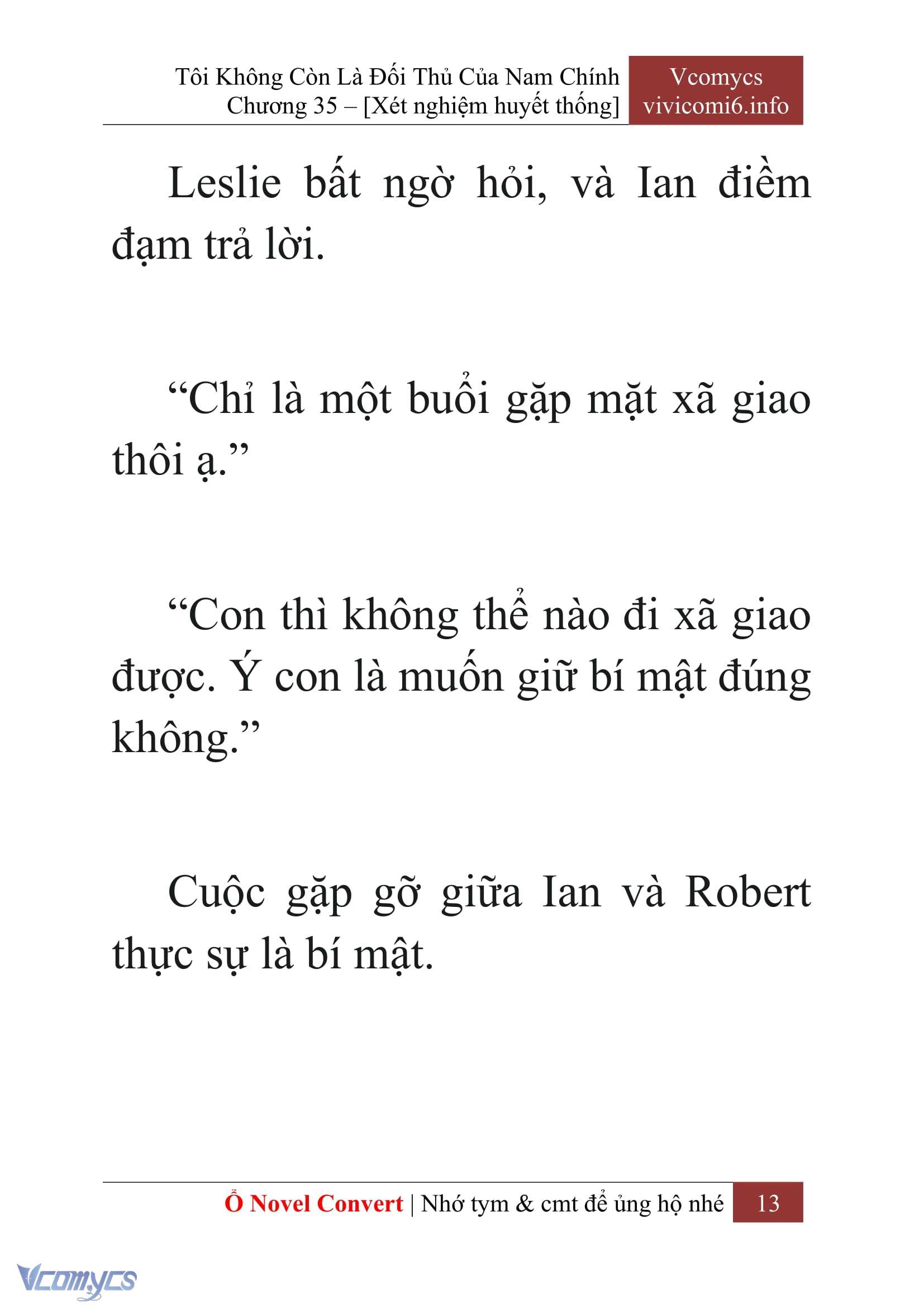 [Novel] Tôi Không Còn Là Đối Thủ Của Nam Chính Chap 35 - Trang 2