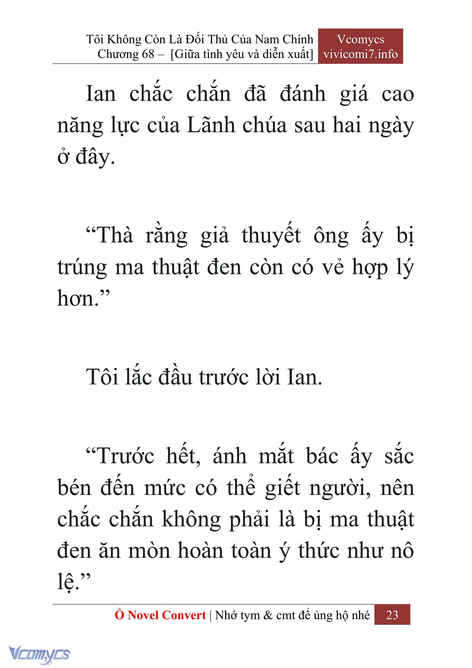 [Novel] Tôi Không Còn Là Đối Thủ Của Nam Chính Chap 68 - Trang 2