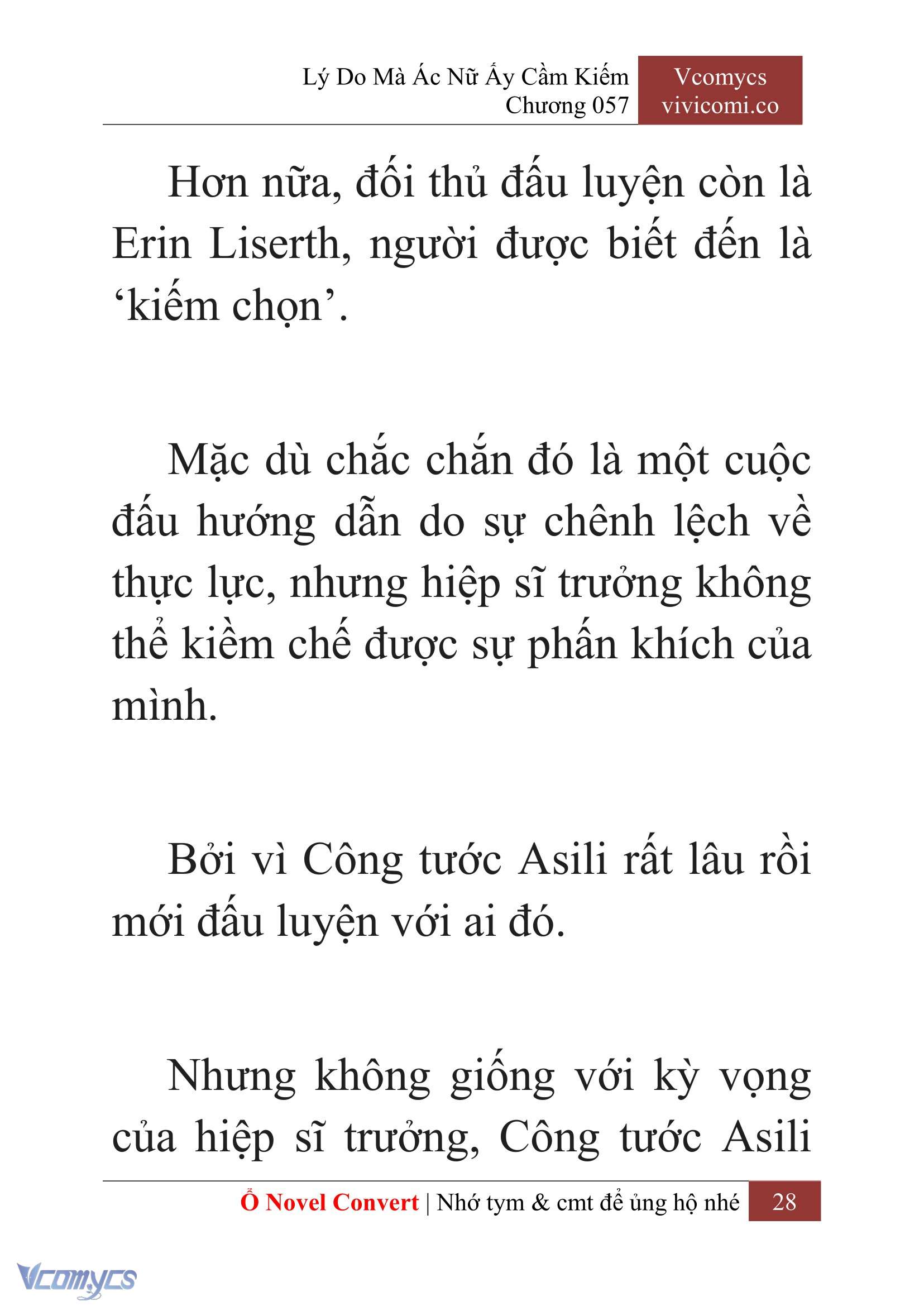 [Novel] Lý Do Mà Ác Nữ Ấy Cầm Kiếm Chap 57 - Trang 2