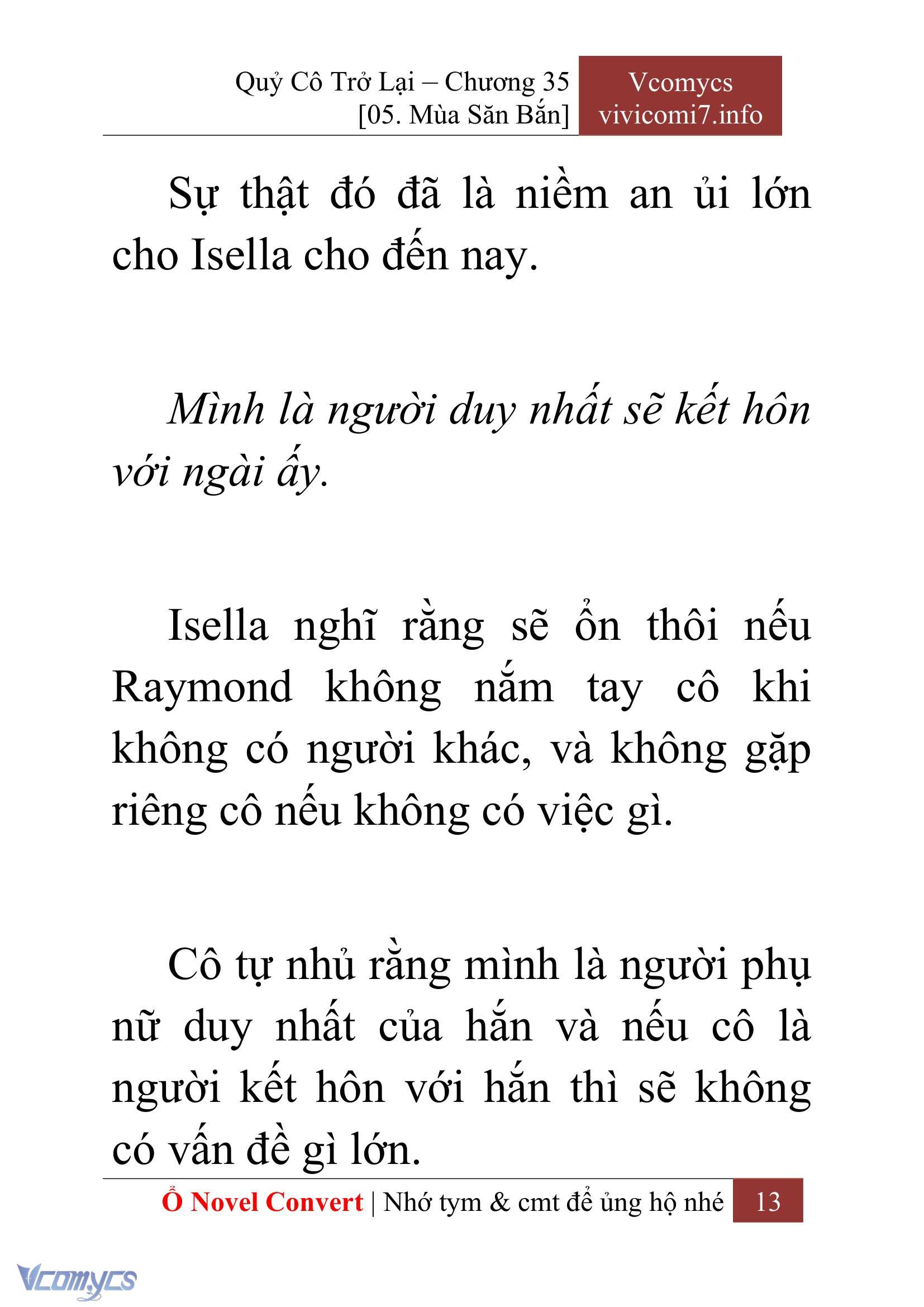 [Novel] Quý Cô Trở Lại Chap 35 - Trang 2