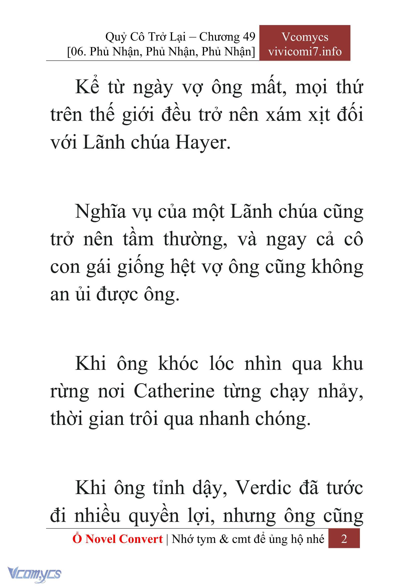 [Novel] Quý Cô Trở Lại Chap 49 - Next Chap 50