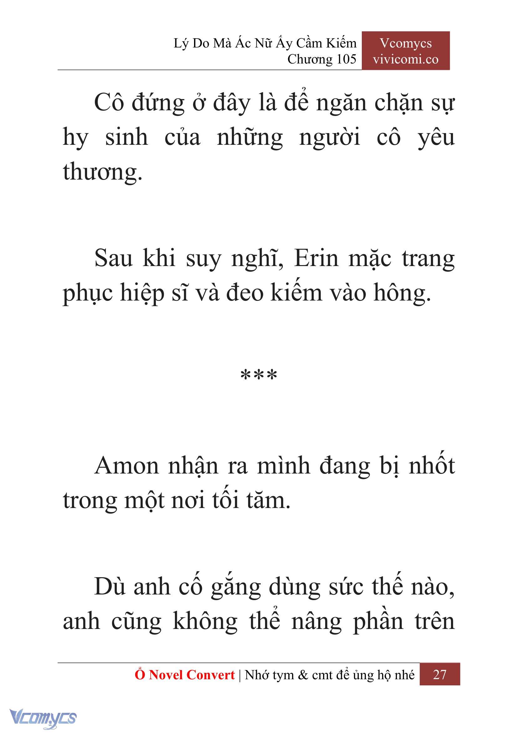 [Novel] Lý Do Mà Ác Nữ Ấy Cầm Kiếm Chap 105 - Trang 2