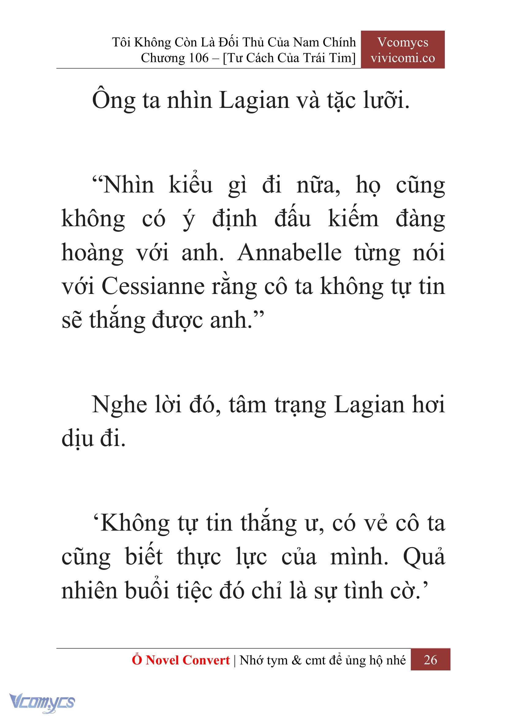 [Novel] Tôi Không Còn Là Đối Thủ Của Nam Chính Chap 106 - Trang 2