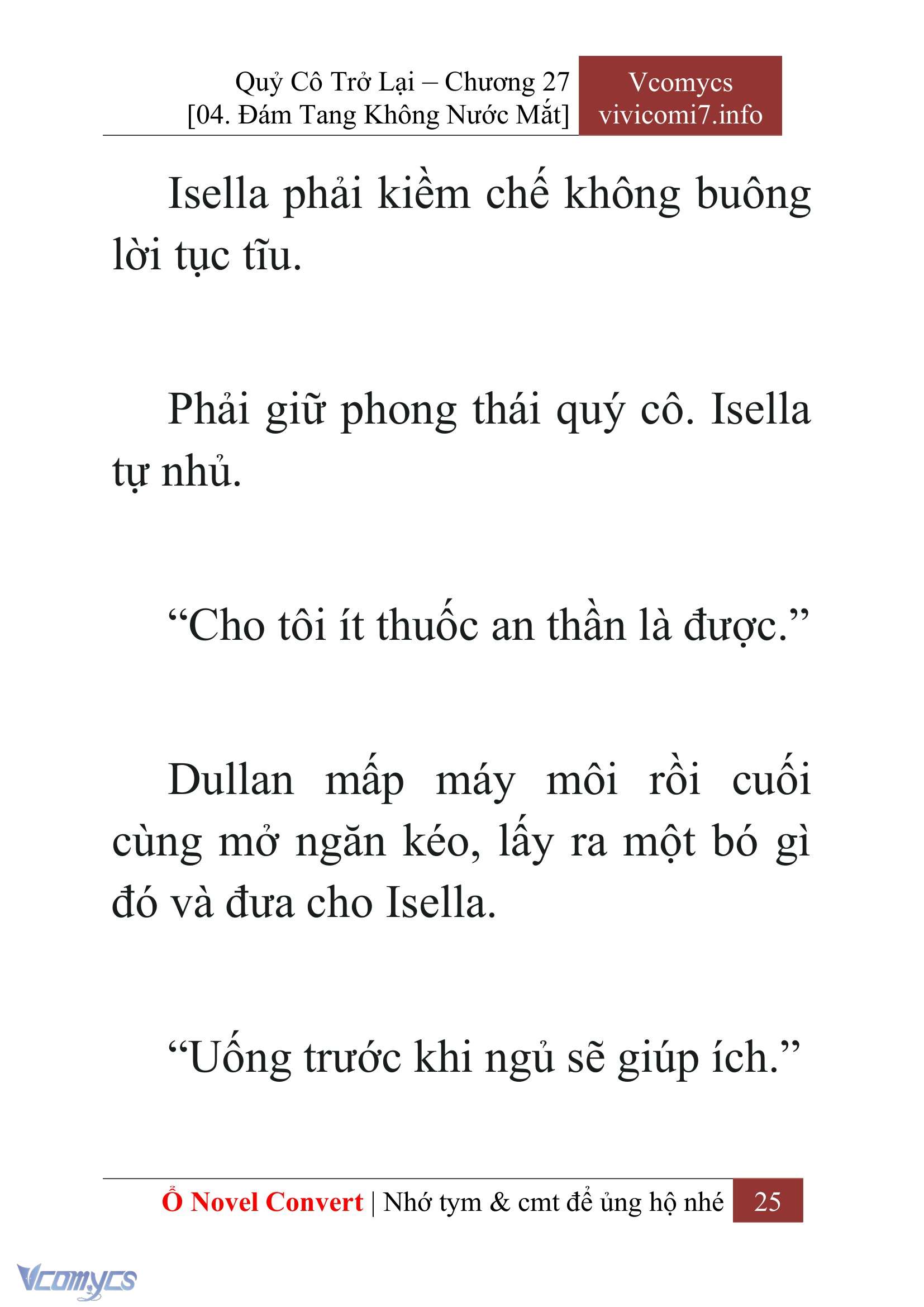 [Novel] Quý Cô Trở Lại Chap 27 - Trang 2