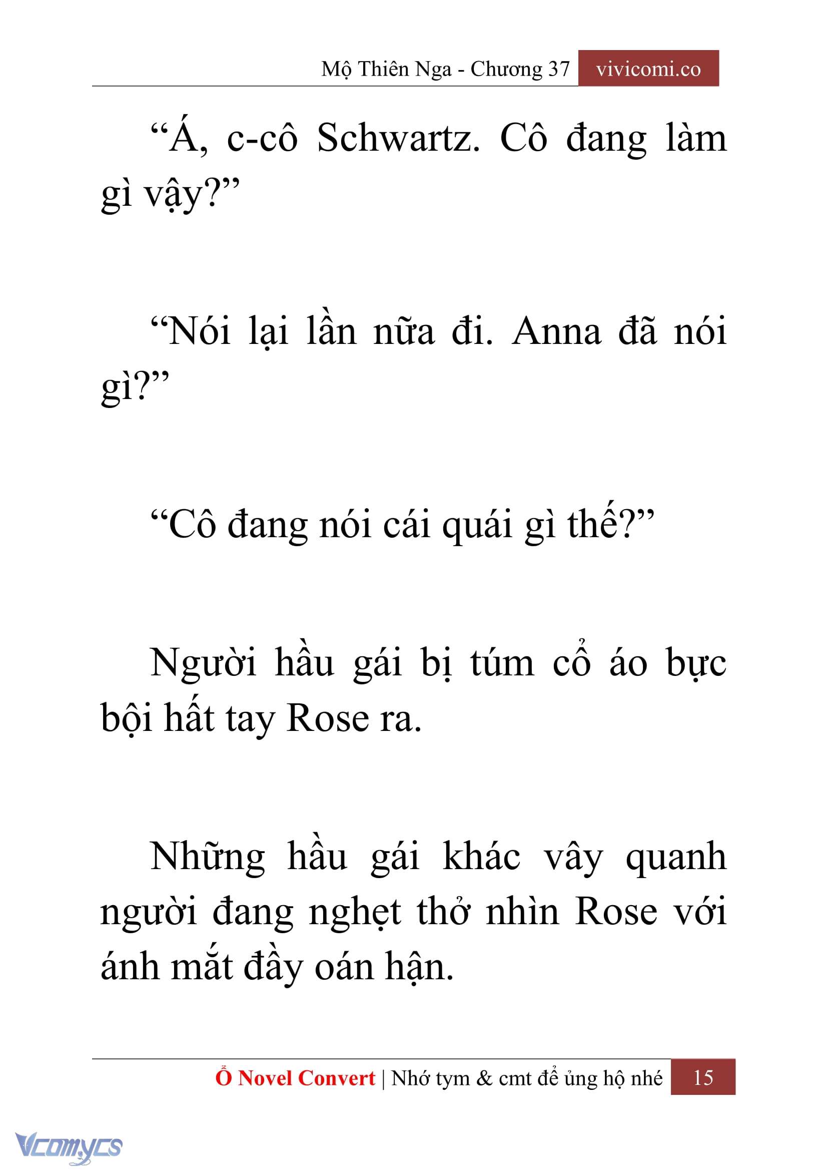 [Novel] Mộ Thiên Nga Chap 37 - Trang 2
