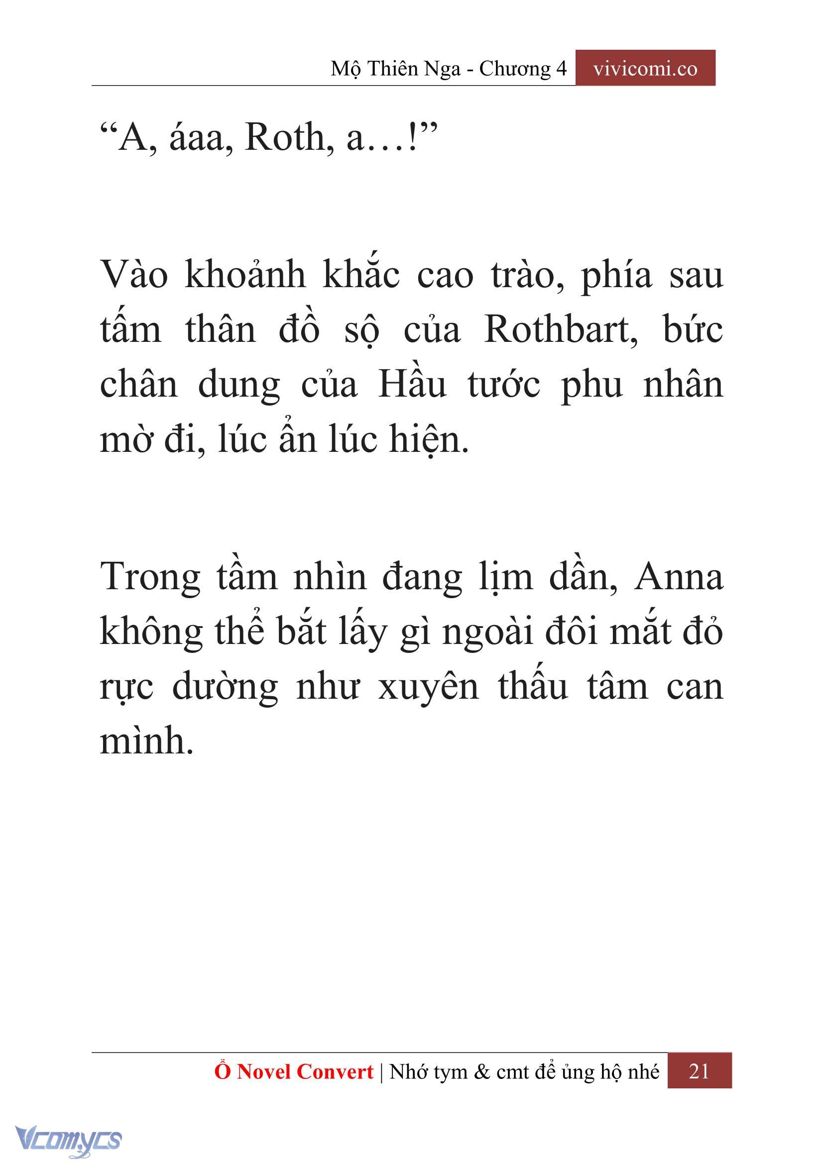 [Novel] Mộ Thiên Nga Chap 4 - Trang 2