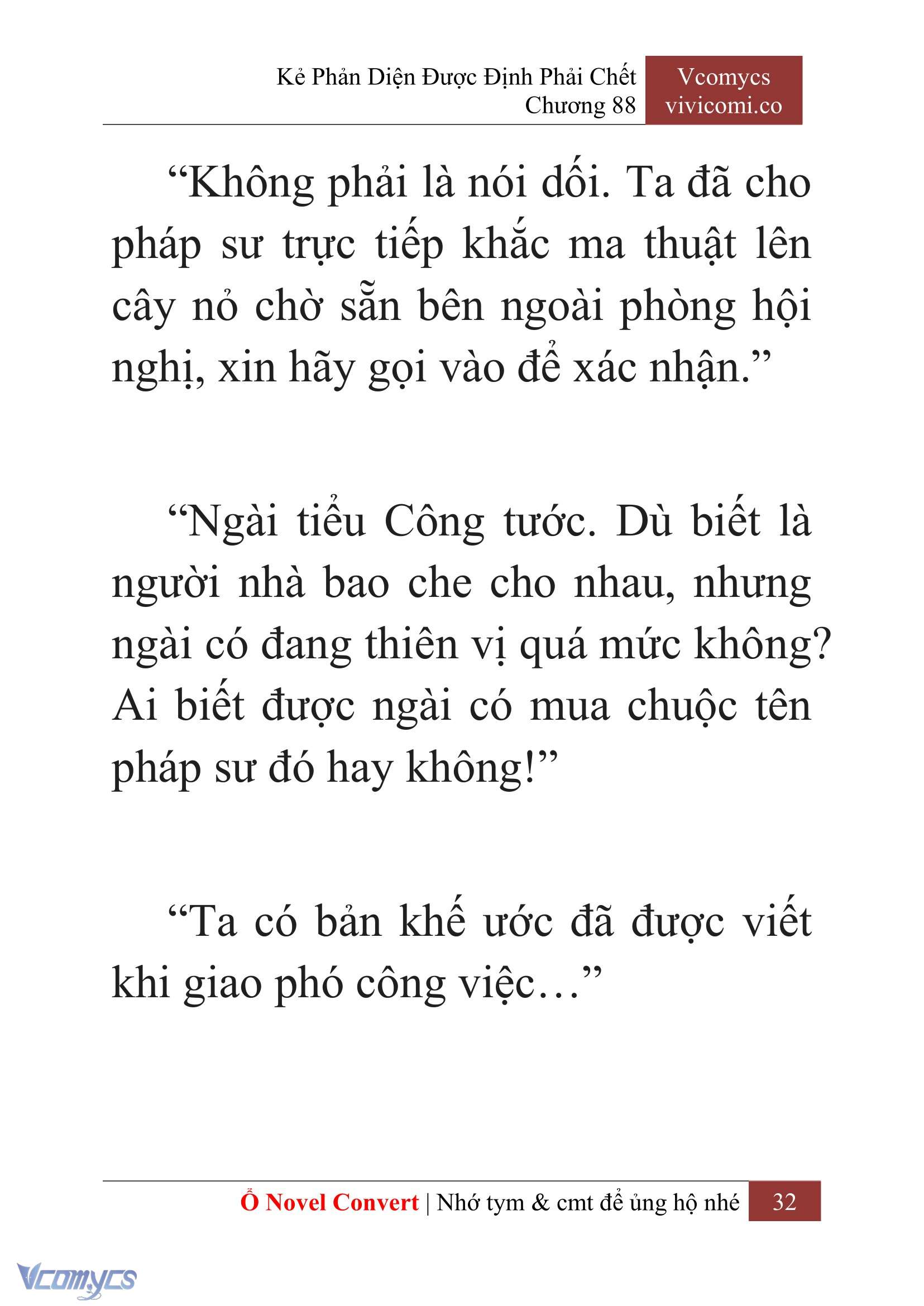 [Novel] Kẻ Phản Diện Được Định Phải Chết Chap 88 - Trang 2