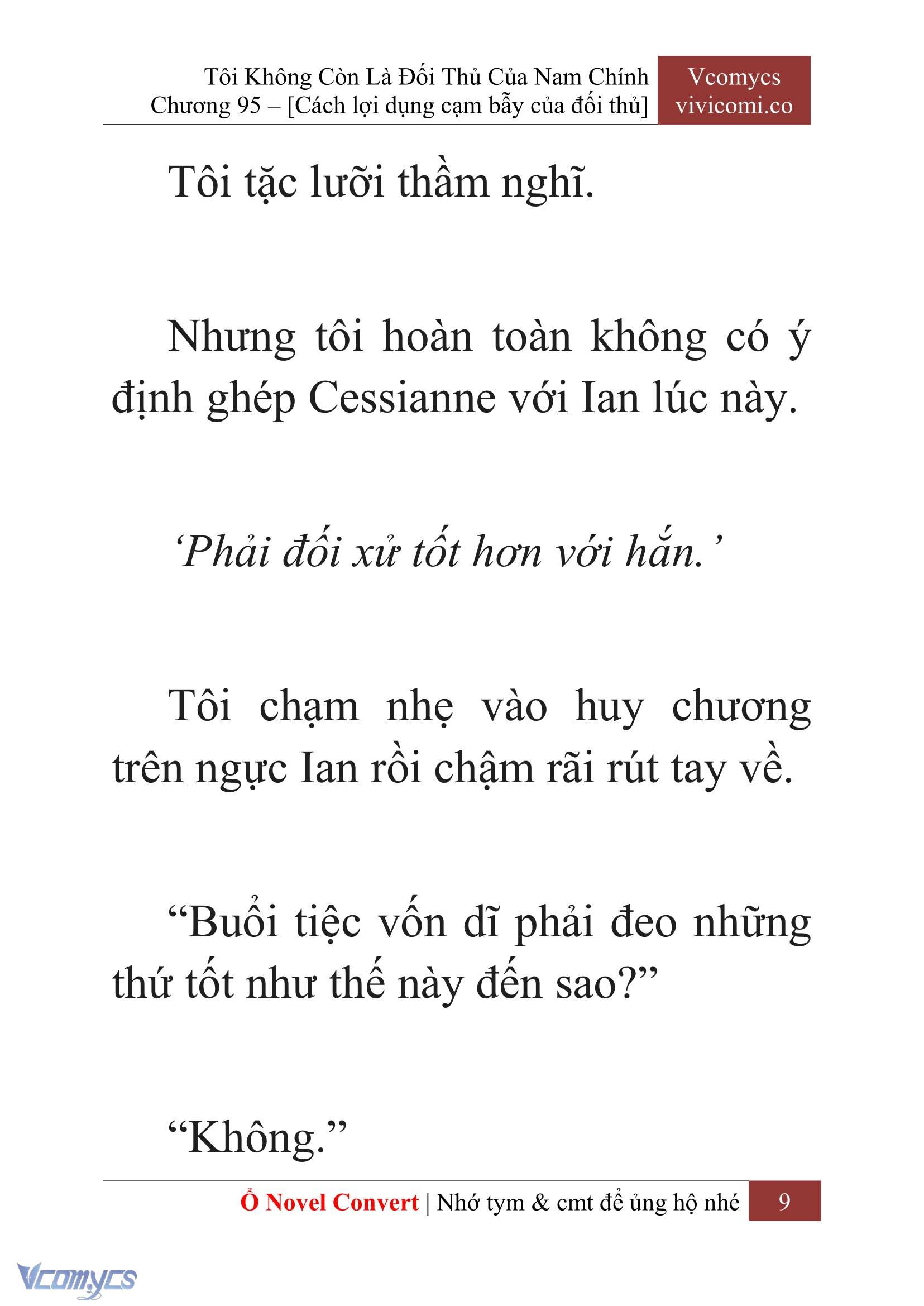[Novel] Tôi Không Còn Là Đối Thủ Của Nam Chính Chap 95 - Trang 2