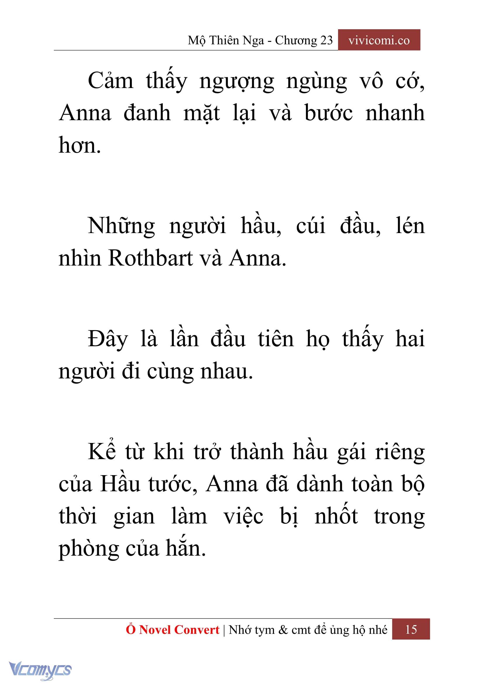 [Novel] Mộ Thiên Nga Chap 23 - Trang 2