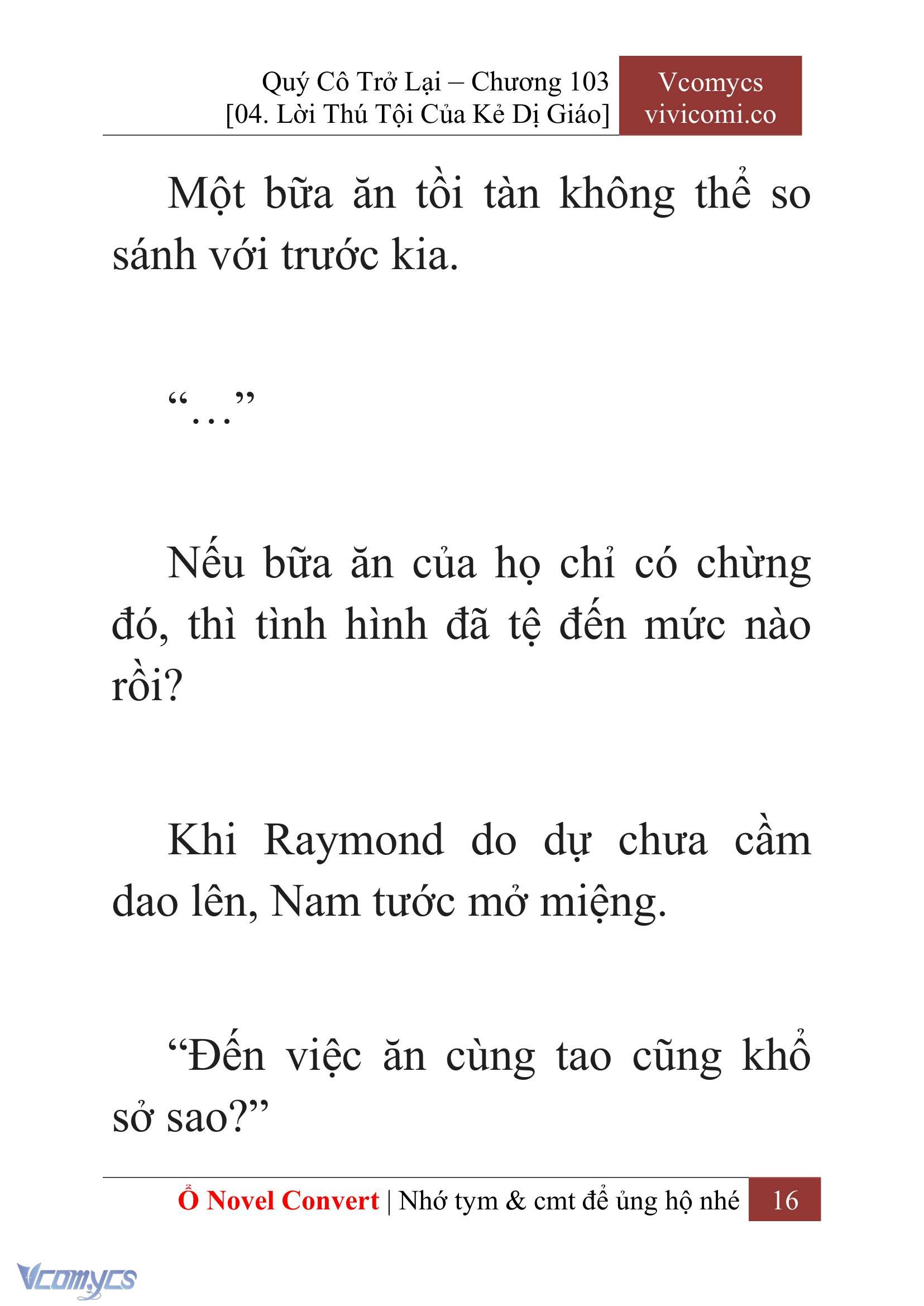[Novel] Quý Cô Trở Lại Chap 103 - Trang 2