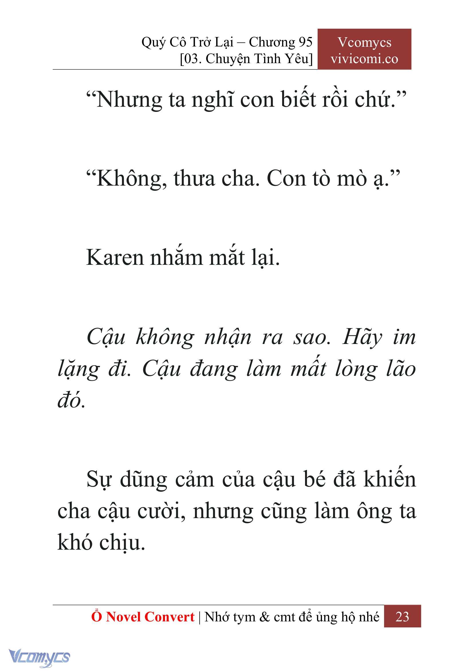 [Novel] Quý Cô Trở Lại Chap 95 - Trang 2