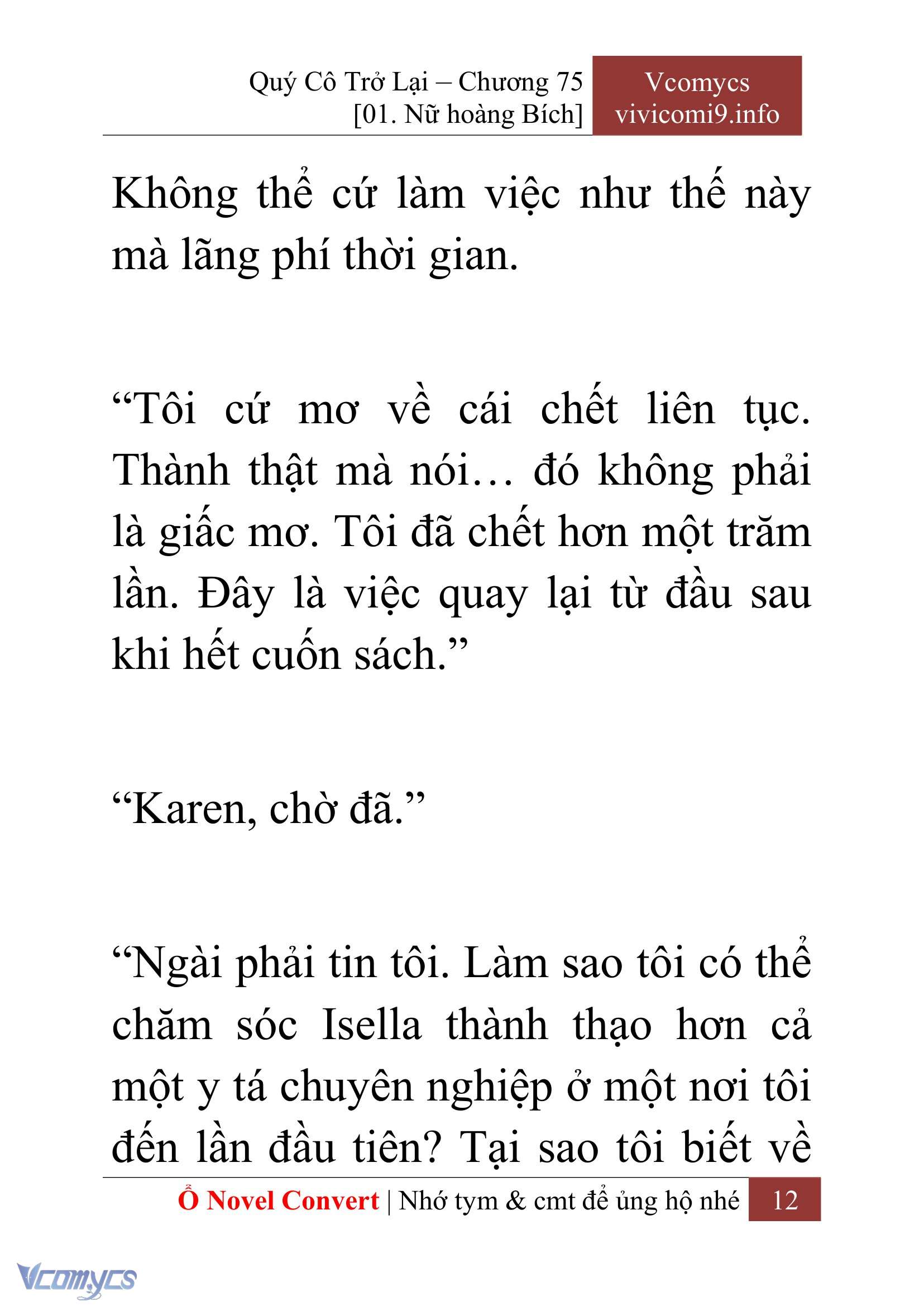 [Novel] Quý Cô Trở Lại Chap 75 - Trang 2