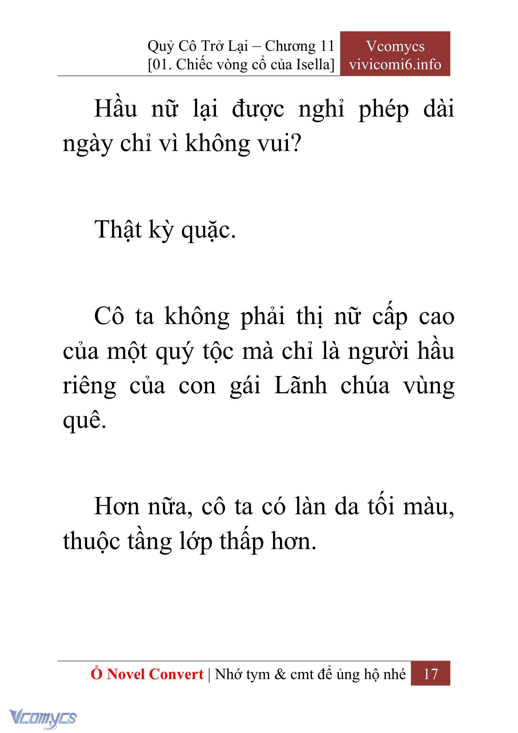 [Novel] Quý Cô Trở Lại Chap 11 - Trang 2