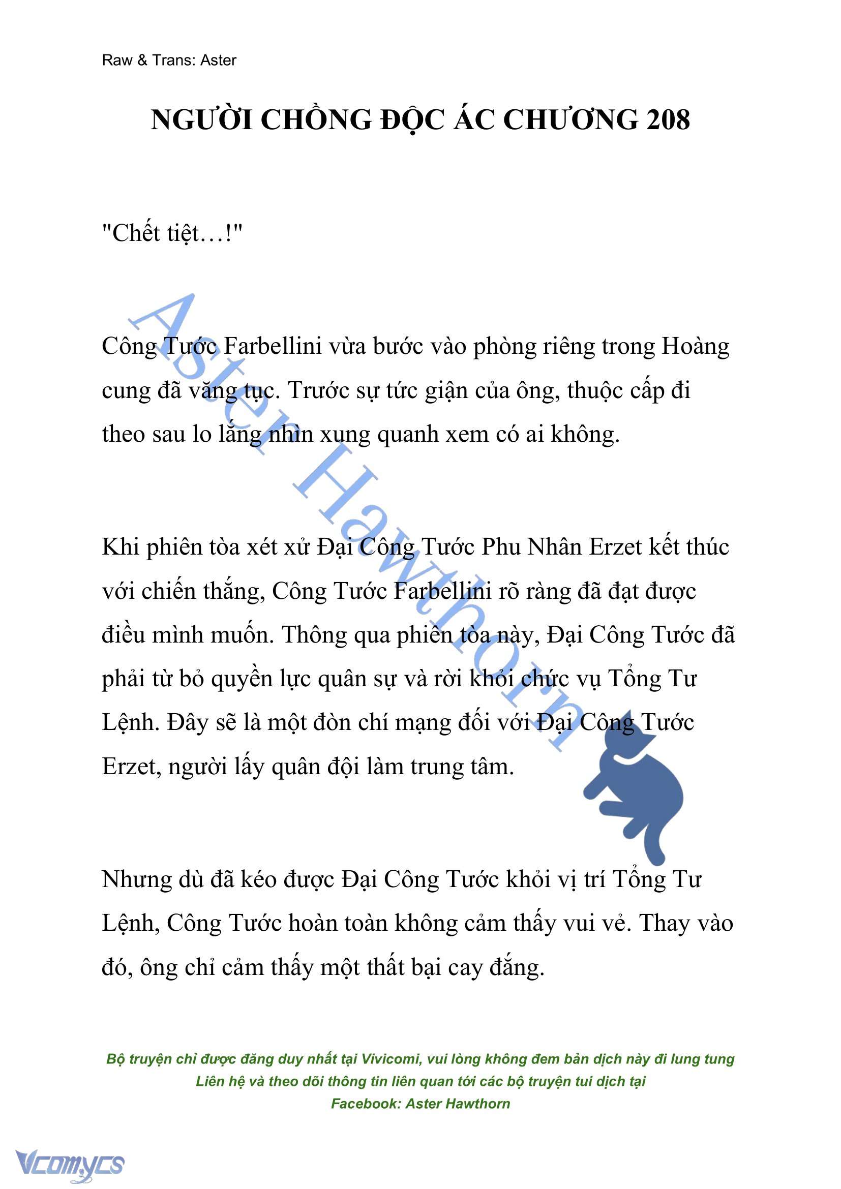 [NOVEL] Người Chồng Độc Ác Chap 208 - Next Chap 209