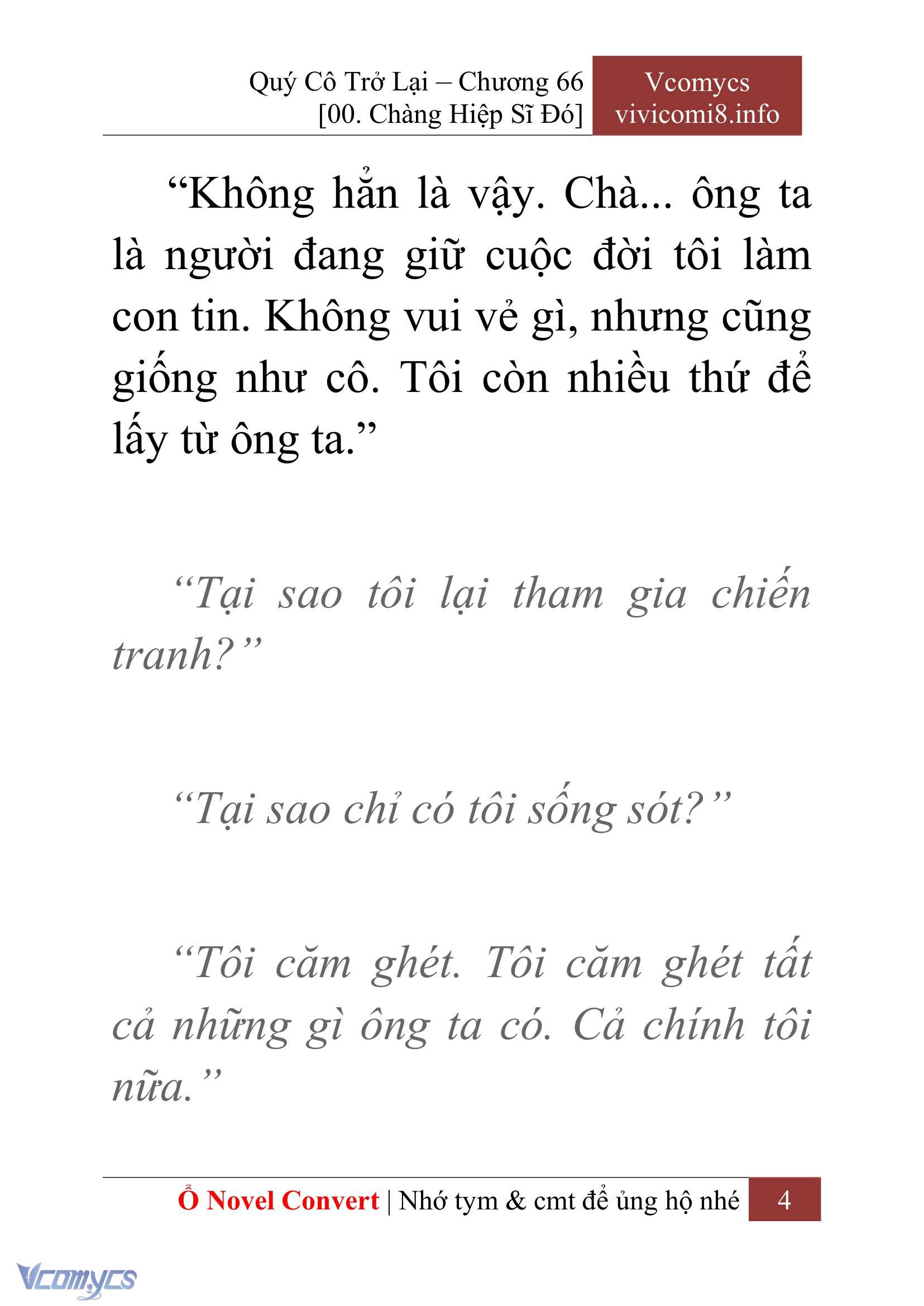 [Novel] Quý Cô Trở Lại Chap 66 - Trang 2