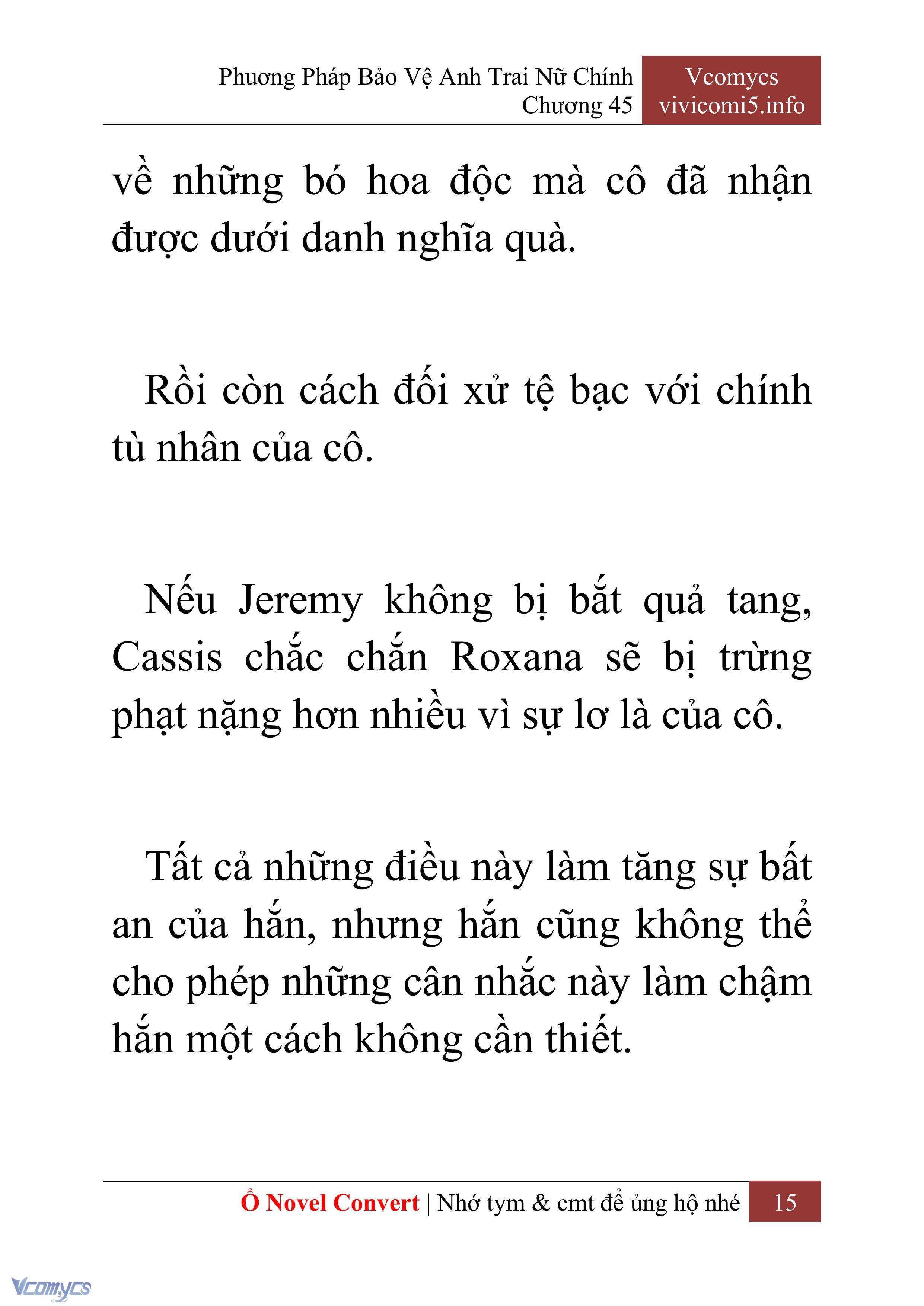 [Novel] Phương Pháp Bảo Vệ Anh Trai Nữ Chính Chap 45 - Trang 2