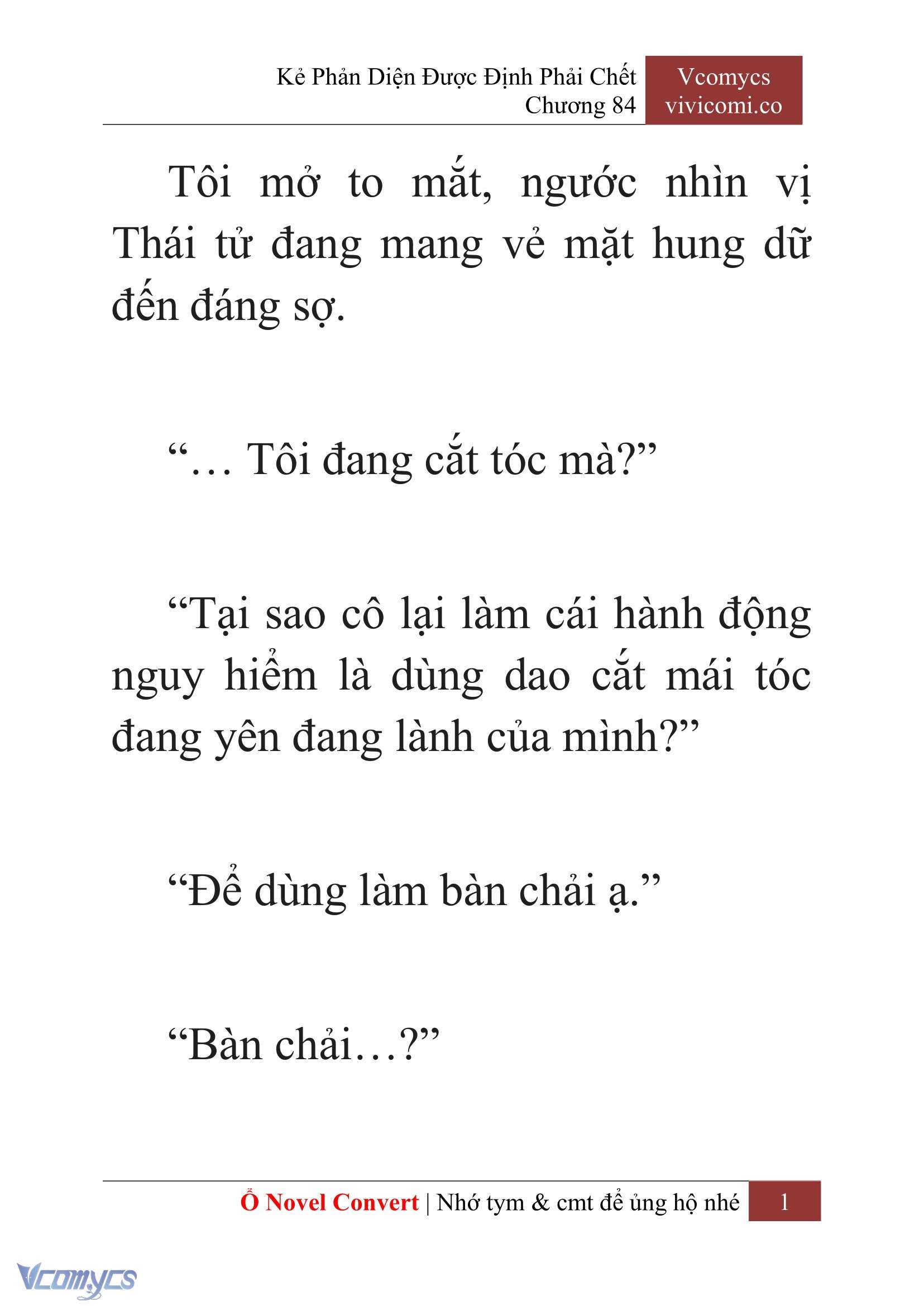 [Novel] Kẻ Phản Diện Được Định Phải Chết Chap 84 - Trang 2