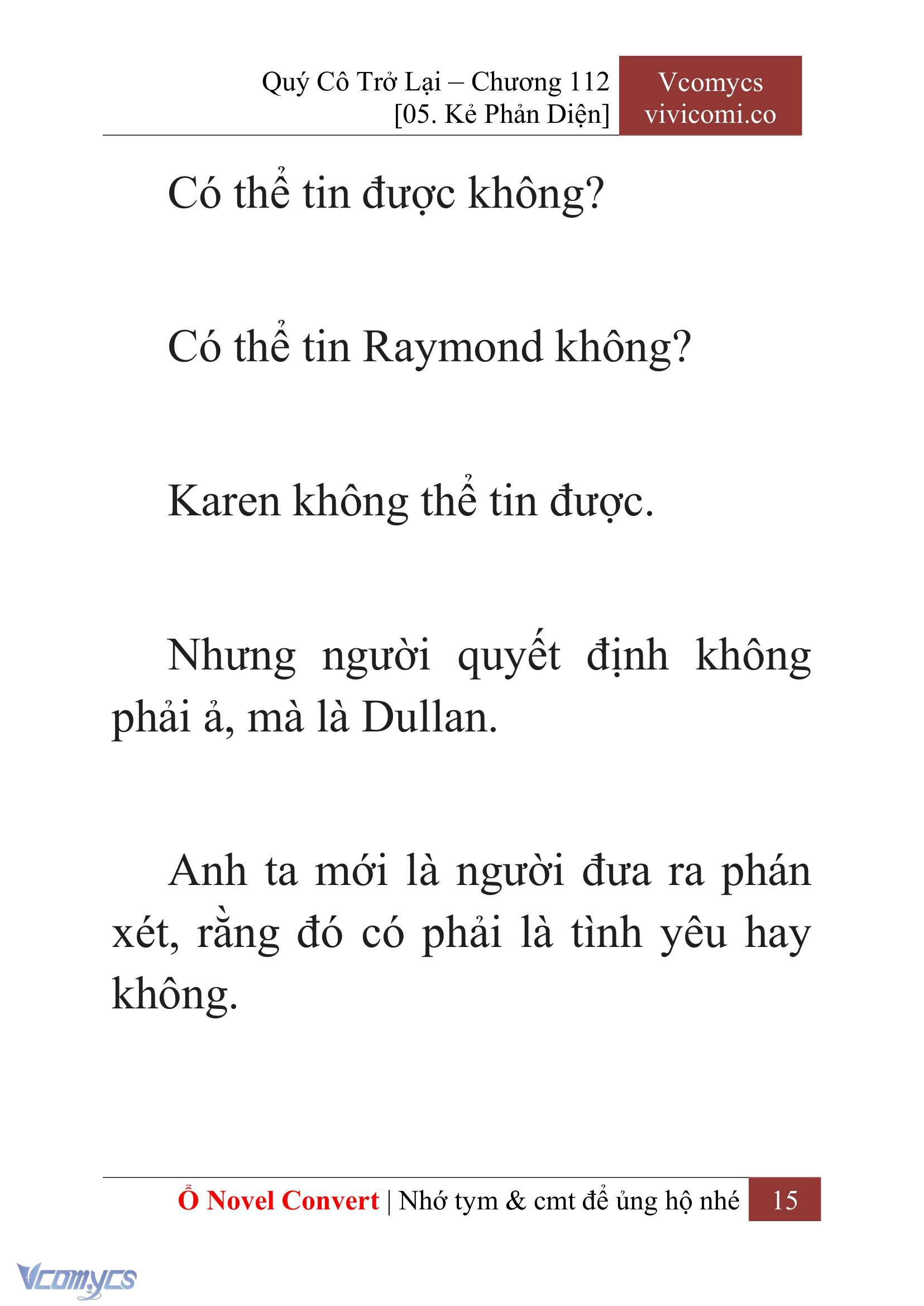 [Novel] Quý Cô Trở Lại Chap 112 - Trang 2