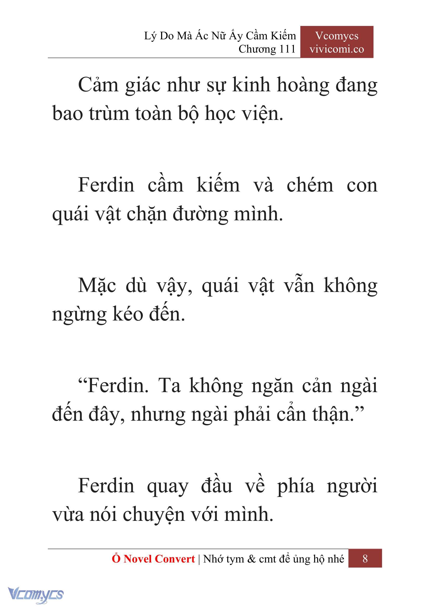 [Novel] Lý Do Mà Ác Nữ Ấy Cầm Kiếm Chap 111 - Trang 2