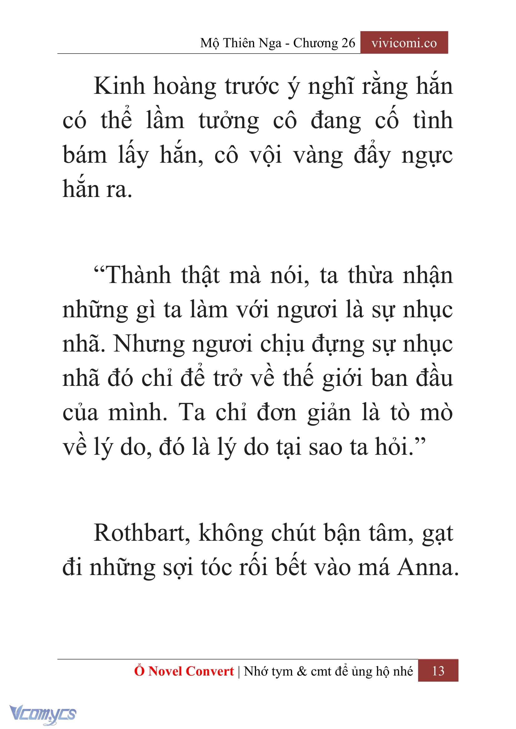 [Novel] Mộ Thiên Nga Chap 26 - Trang 2