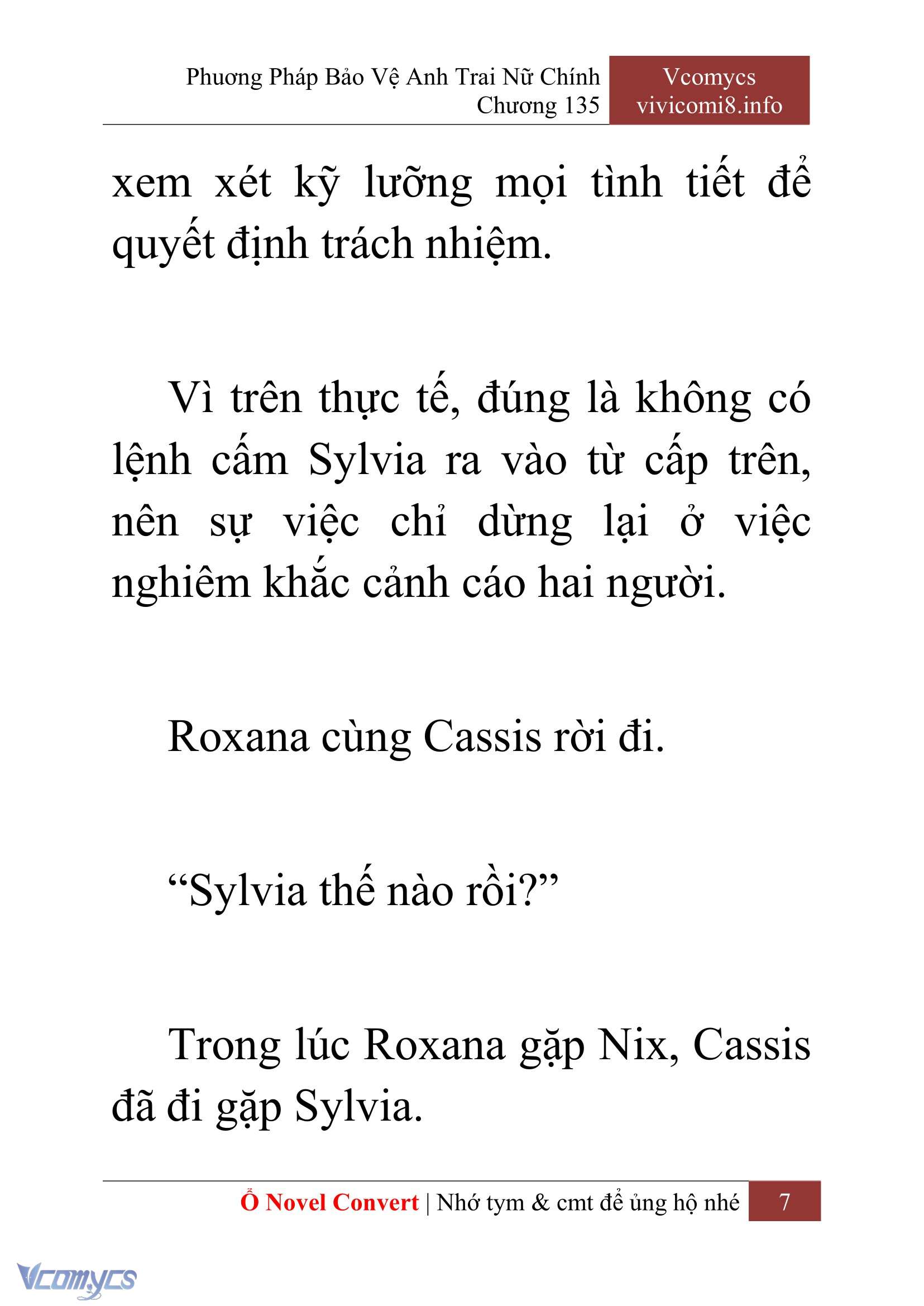 [Novel] Phương Pháp Bảo Vệ Anh Trai Nữ Chính Chap 135 - Trang 2