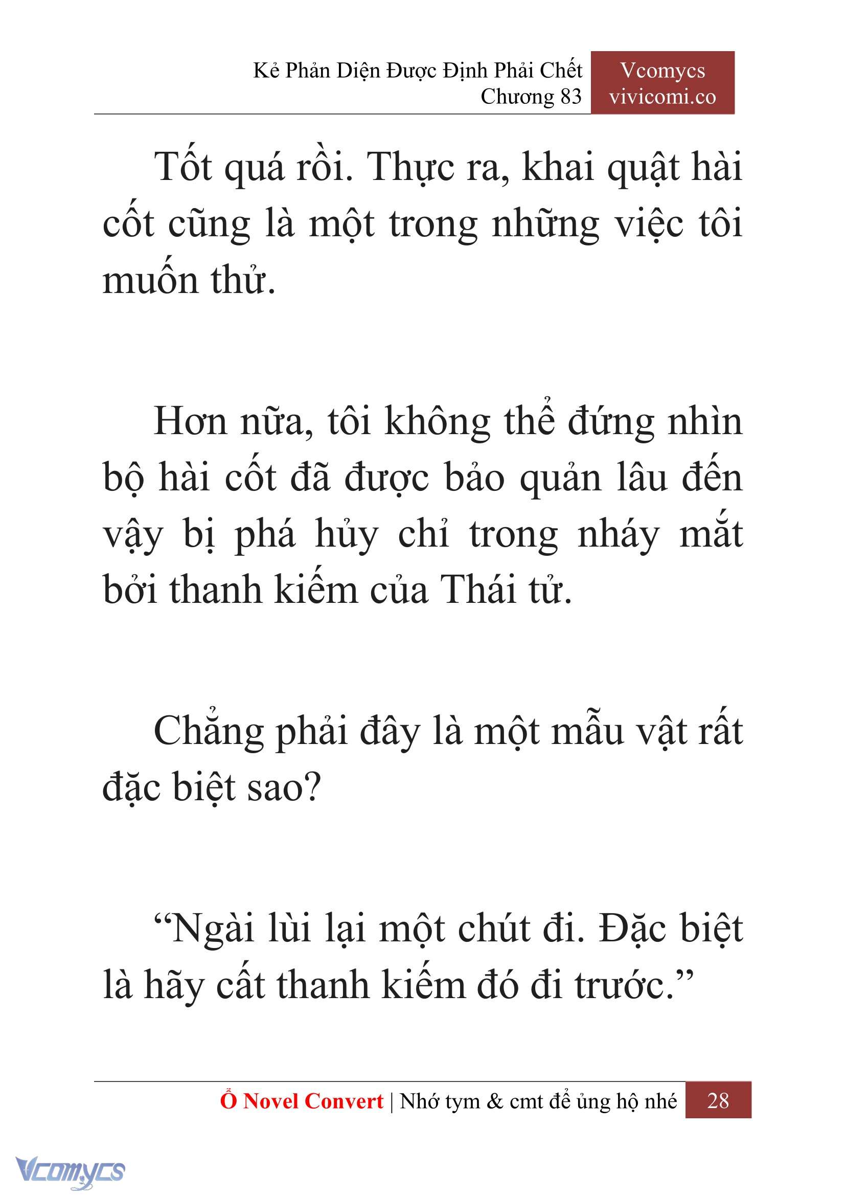 [Novel] Kẻ Phản Diện Được Định Phải Chết Chap 83 - Trang 2
