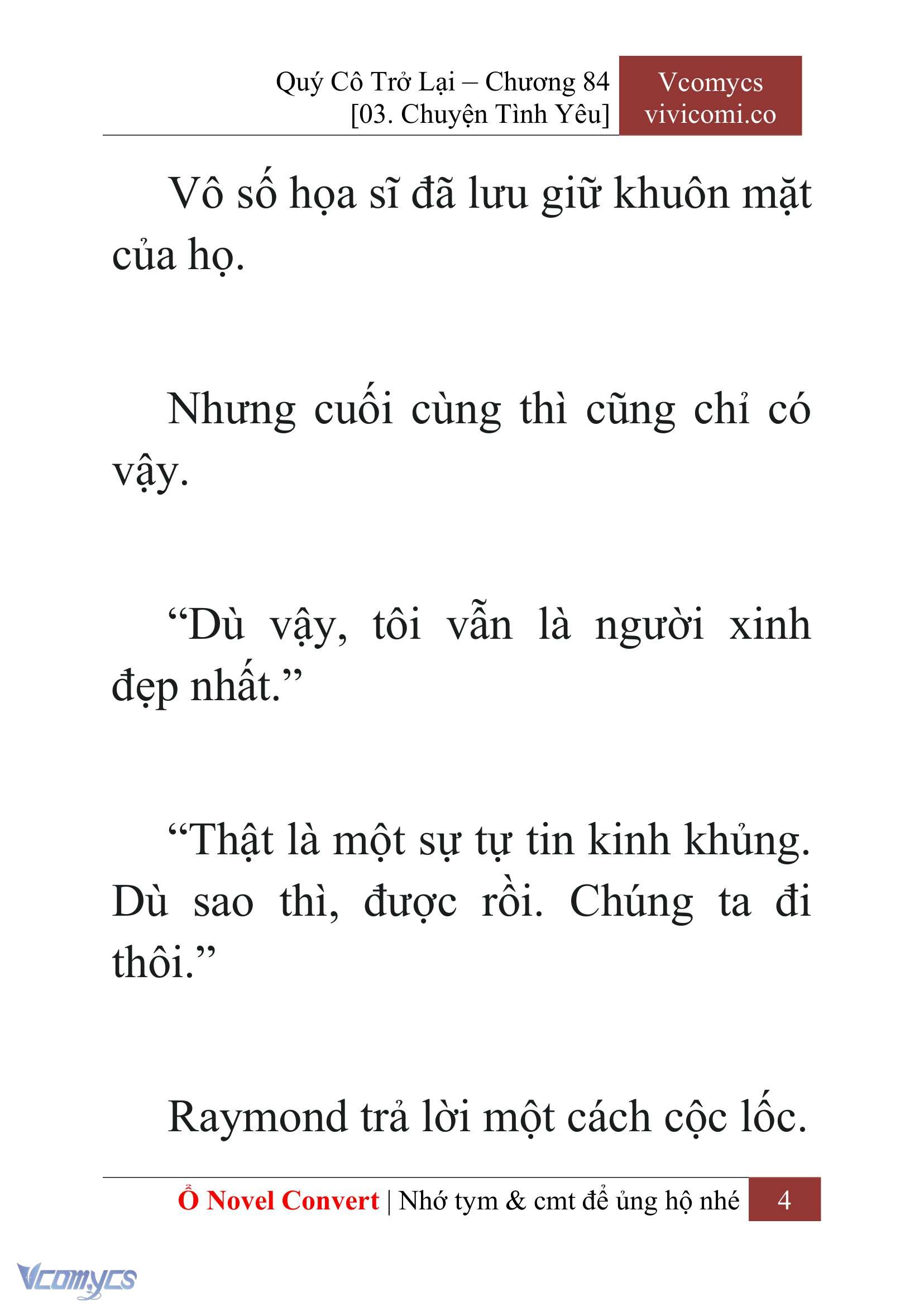 [Novel] Quý Cô Trở Lại Chap 84 - Trang 2