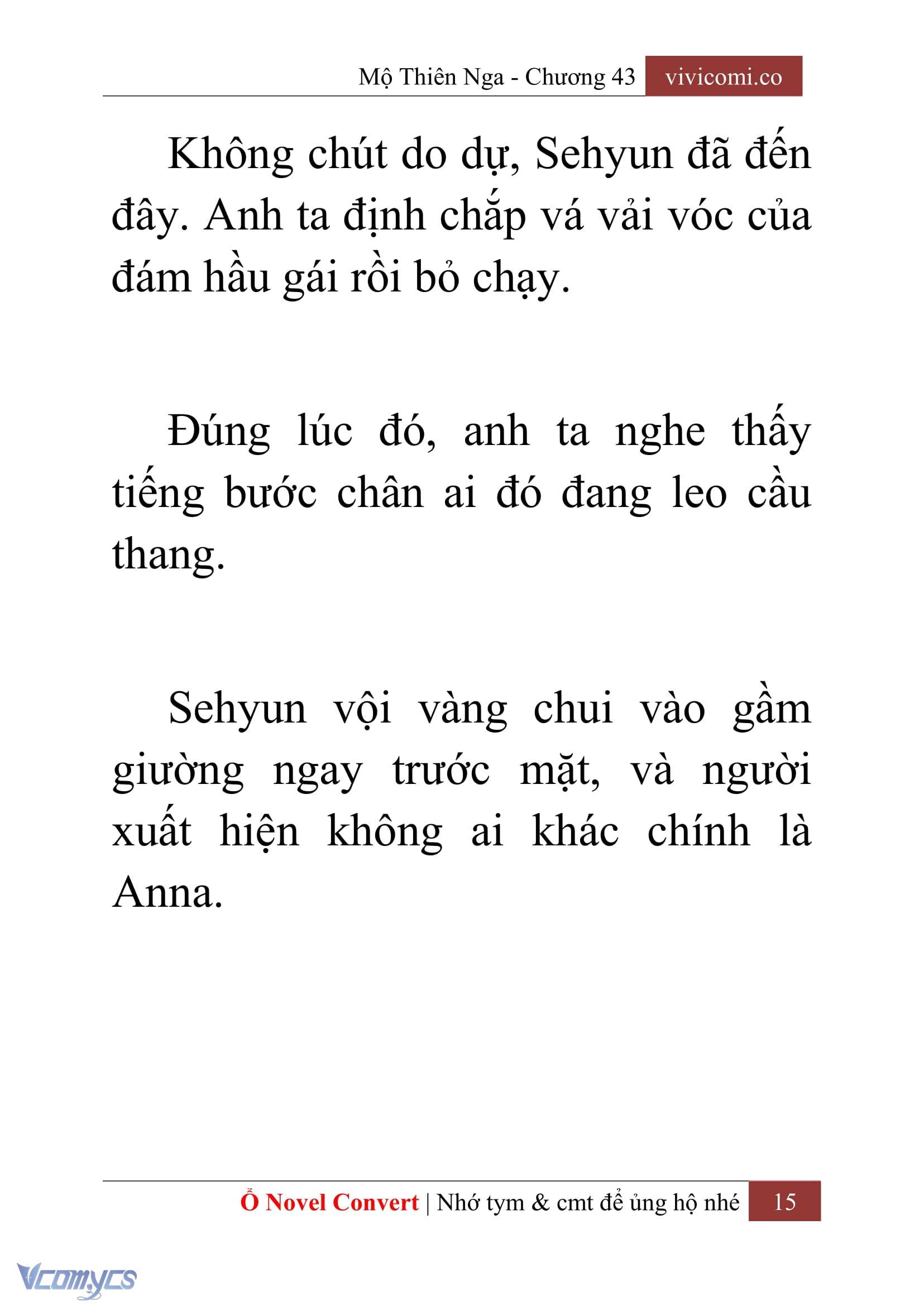 [Novel] Mộ Thiên Nga Chap 43 - Trang 2