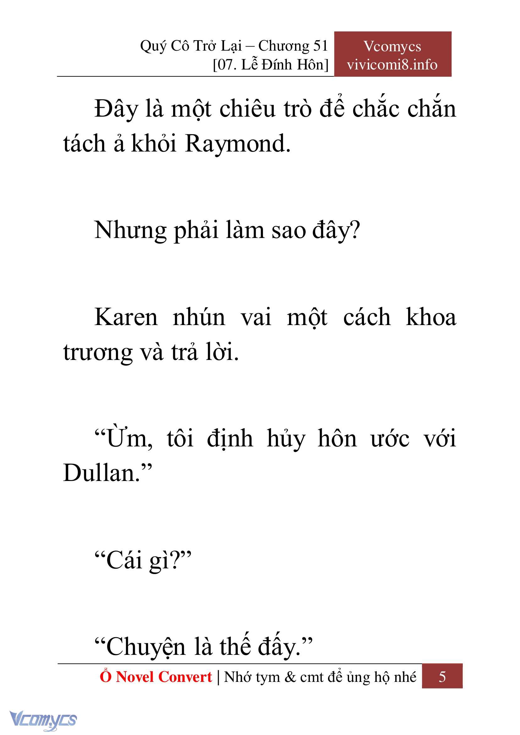 [Novel] Quý Cô Trở Lại Chap 51 - Trang 2