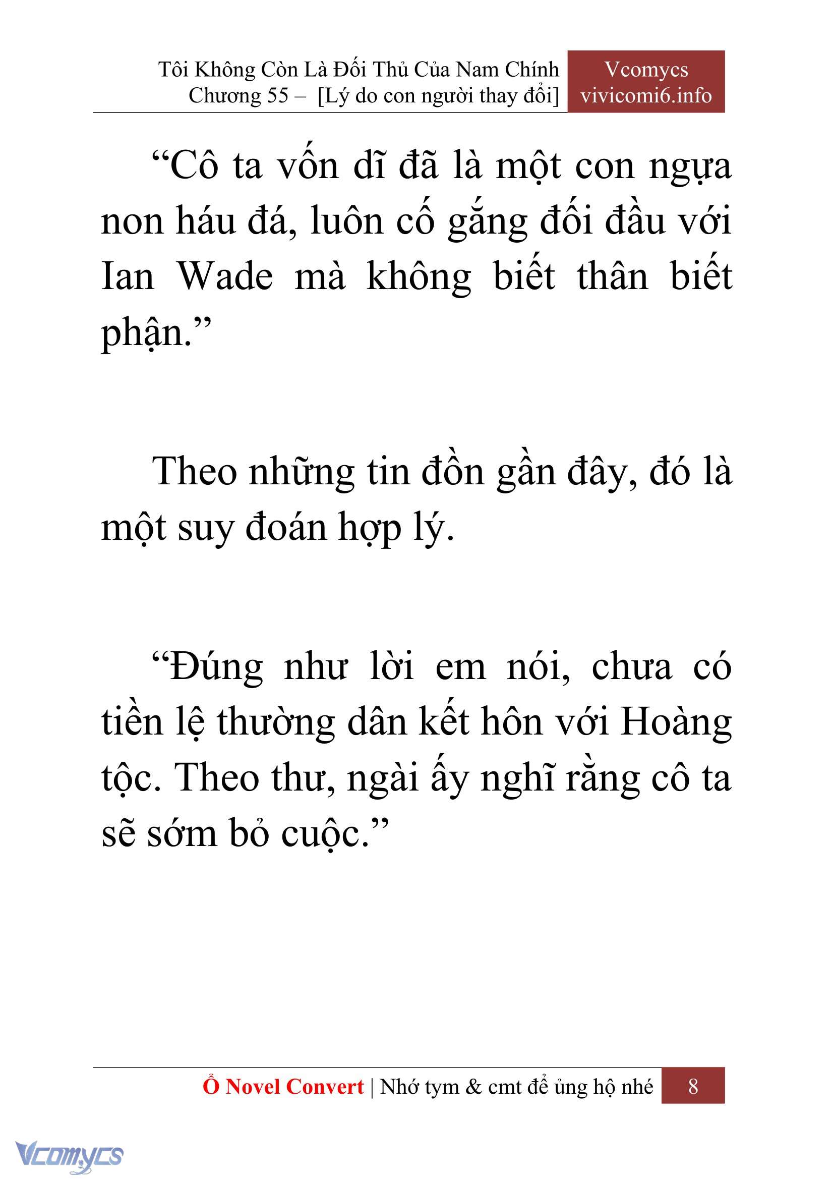 [Novel] Tôi Không Còn Là Đối Thủ Của Nam Chính Chap 55 - Trang 2