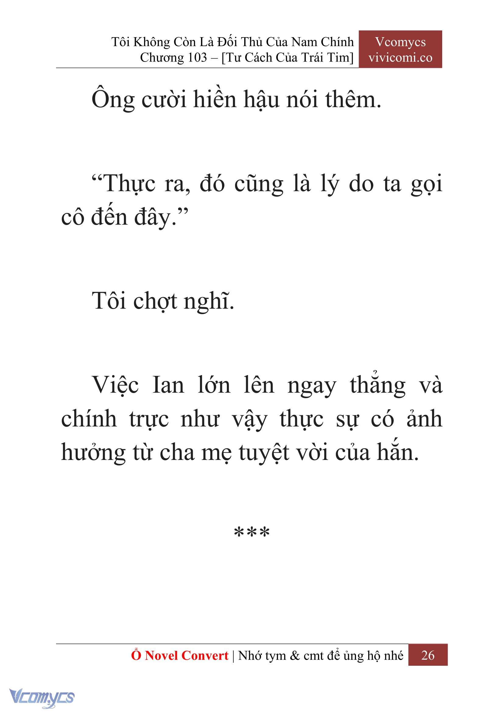 [Novel] Tôi Không Còn Là Đối Thủ Của Nam Chính Chap 103 - Trang 2