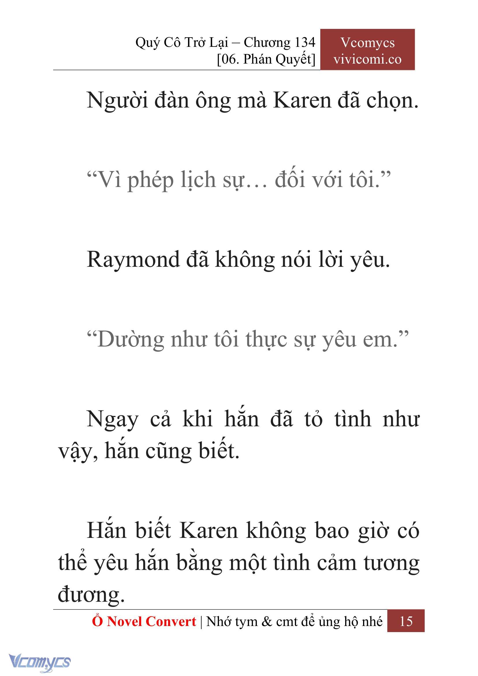 [Novel] Quý Cô Trở Lại Chap 134 - Trang 2
