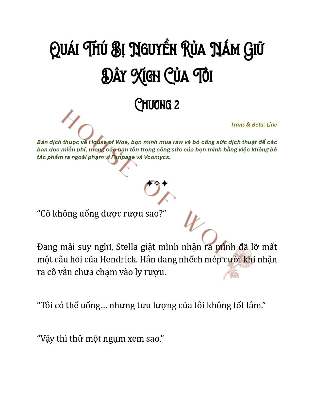 [NOVEL] QUÁI THÚ BỊ NGUYỀN RỦA NẮM GIỮ DÂY XÍCH CỦA TÔI Chap 2 - Trang 2