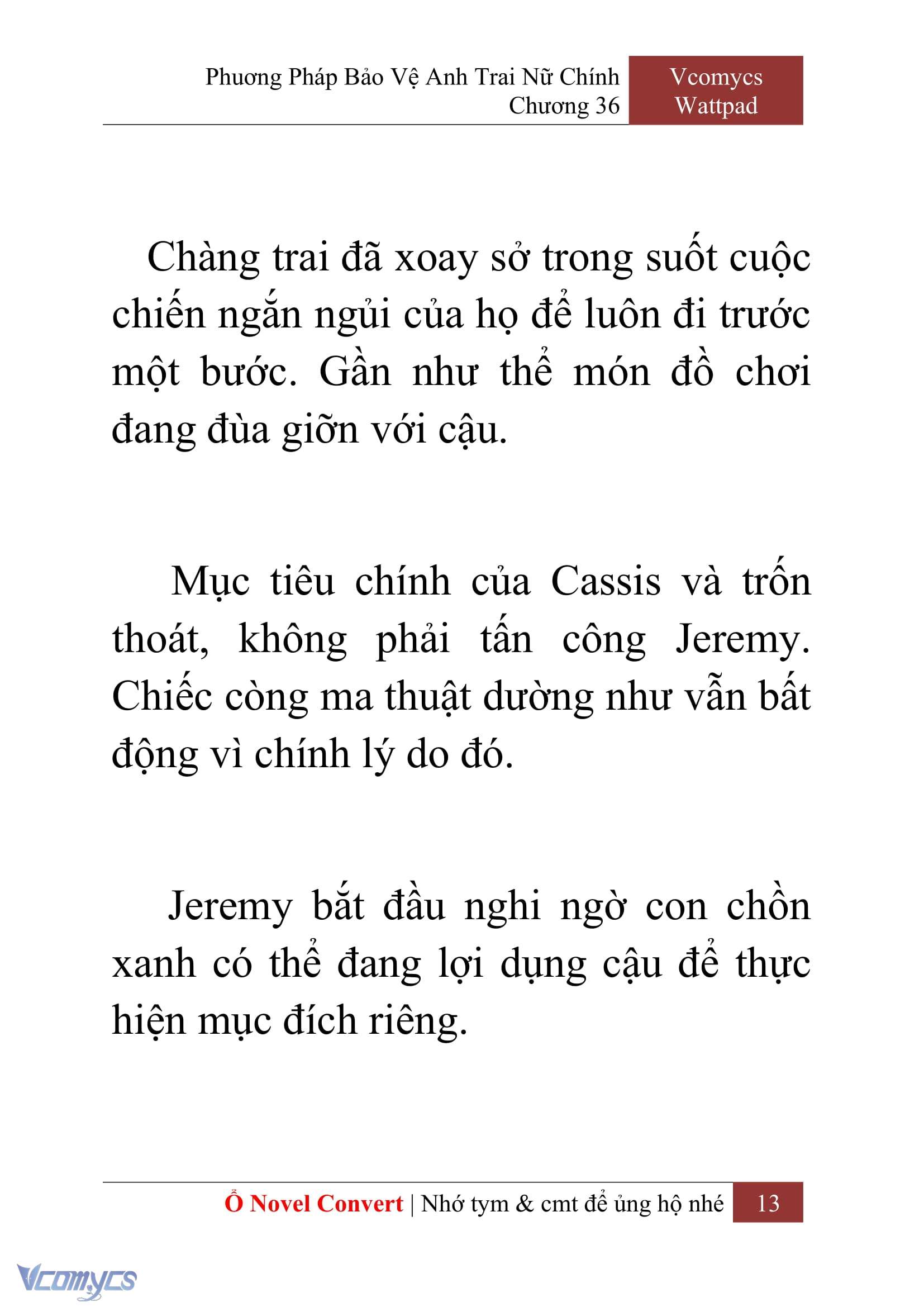 [Novel] Phương Pháp Bảo Vệ Anh Trai Nữ Chính Chap 36 - Trang 2