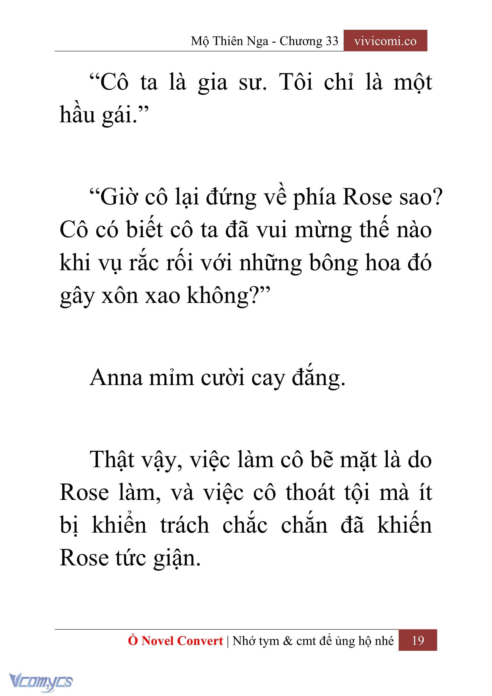 [Novel] Mộ Thiên Nga Chap 33 - Trang 2
